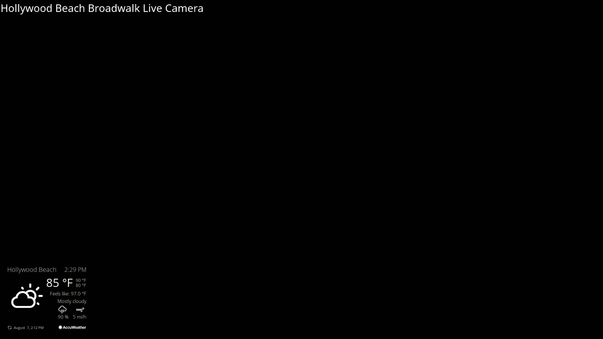 Hollywood Beach / Broadwalk & Atlantic Live Cam - Holywood, Broward, Florida, USA