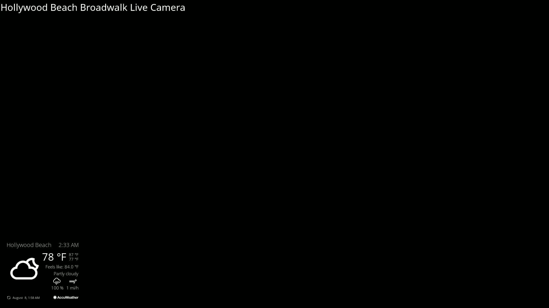 Hollywood Beach / Broadwalk & Atlantic Live Cam - Holywood, Broward, Florida, USA
