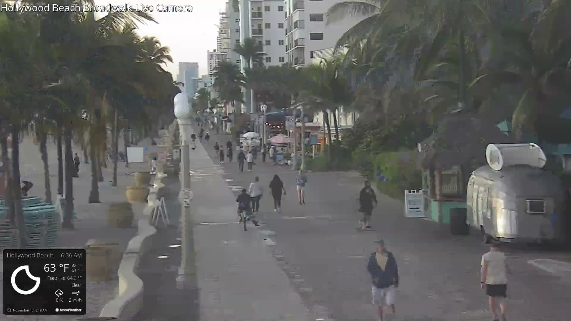 Hollywood Beach / Broadwalk & Atlantic Live Cam - Holywood, Broward, Florida, USA
