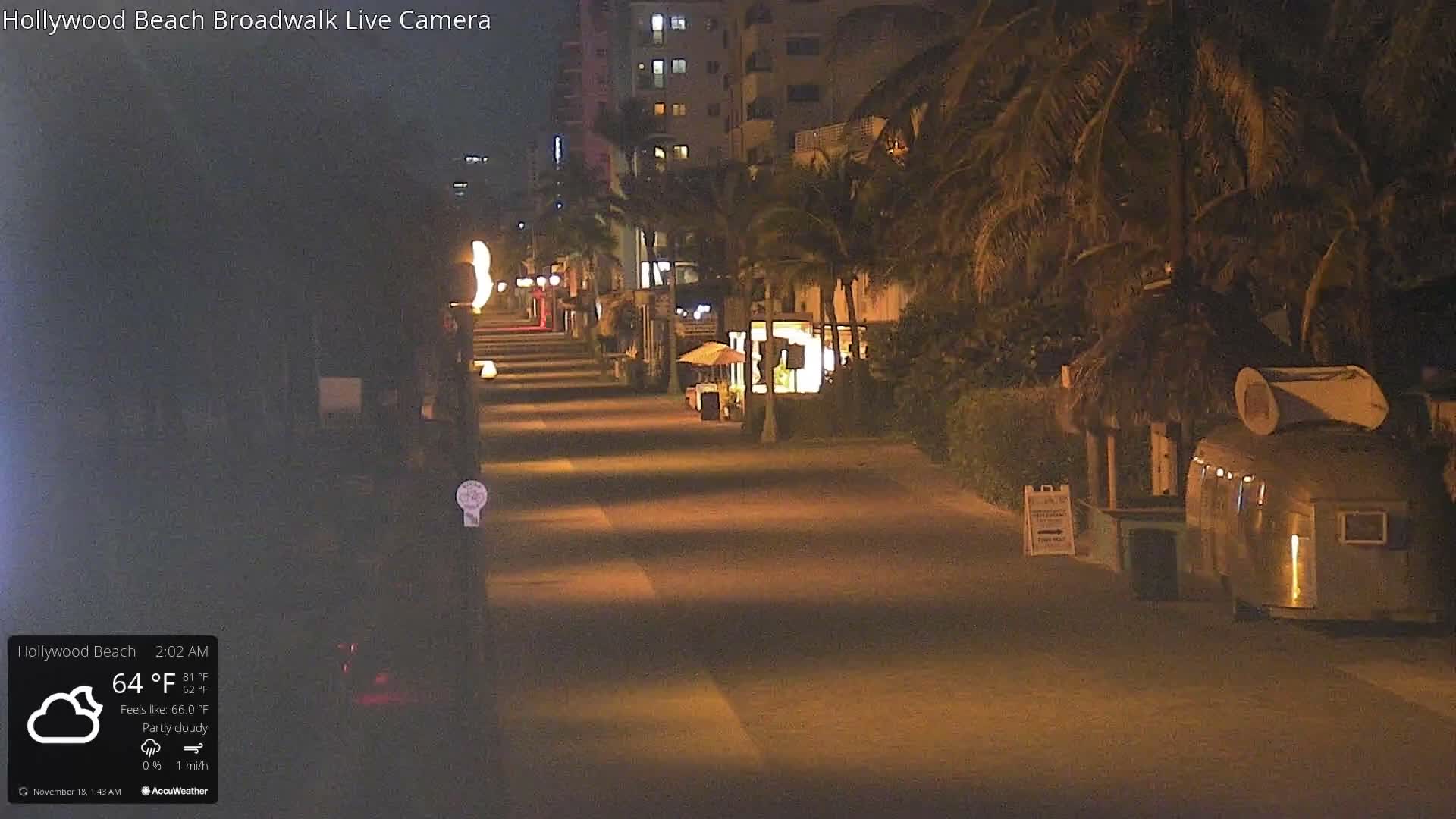 Hollywood Beach / Broadwalk & Atlantic Live Cam - Holywood, Broward, Florida, USA