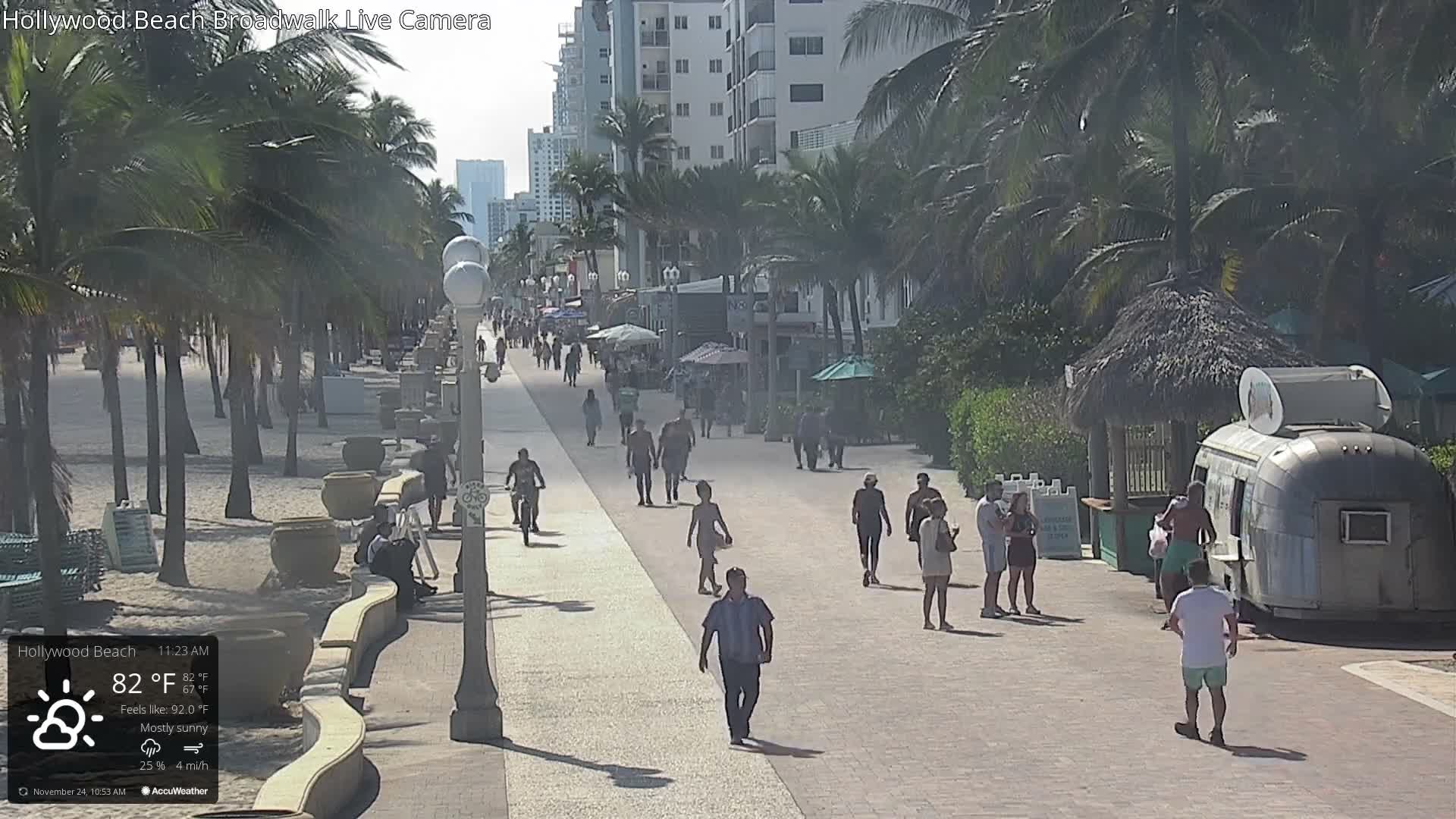 Hollywood Beach / Broadwalk & Atlantic Live Cam - Holywood, Broward, Florida, USA