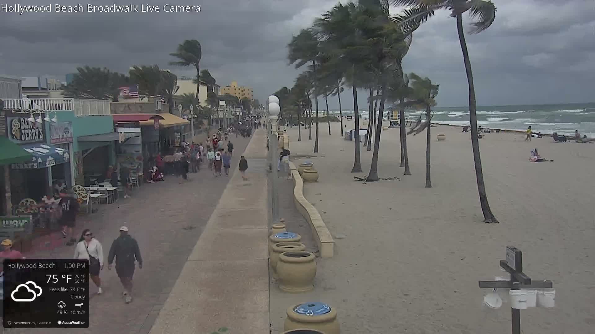 Hollywood Beach / Broadwalk & Atlantic Live Cam - Holywood, Broward, Florida, USA