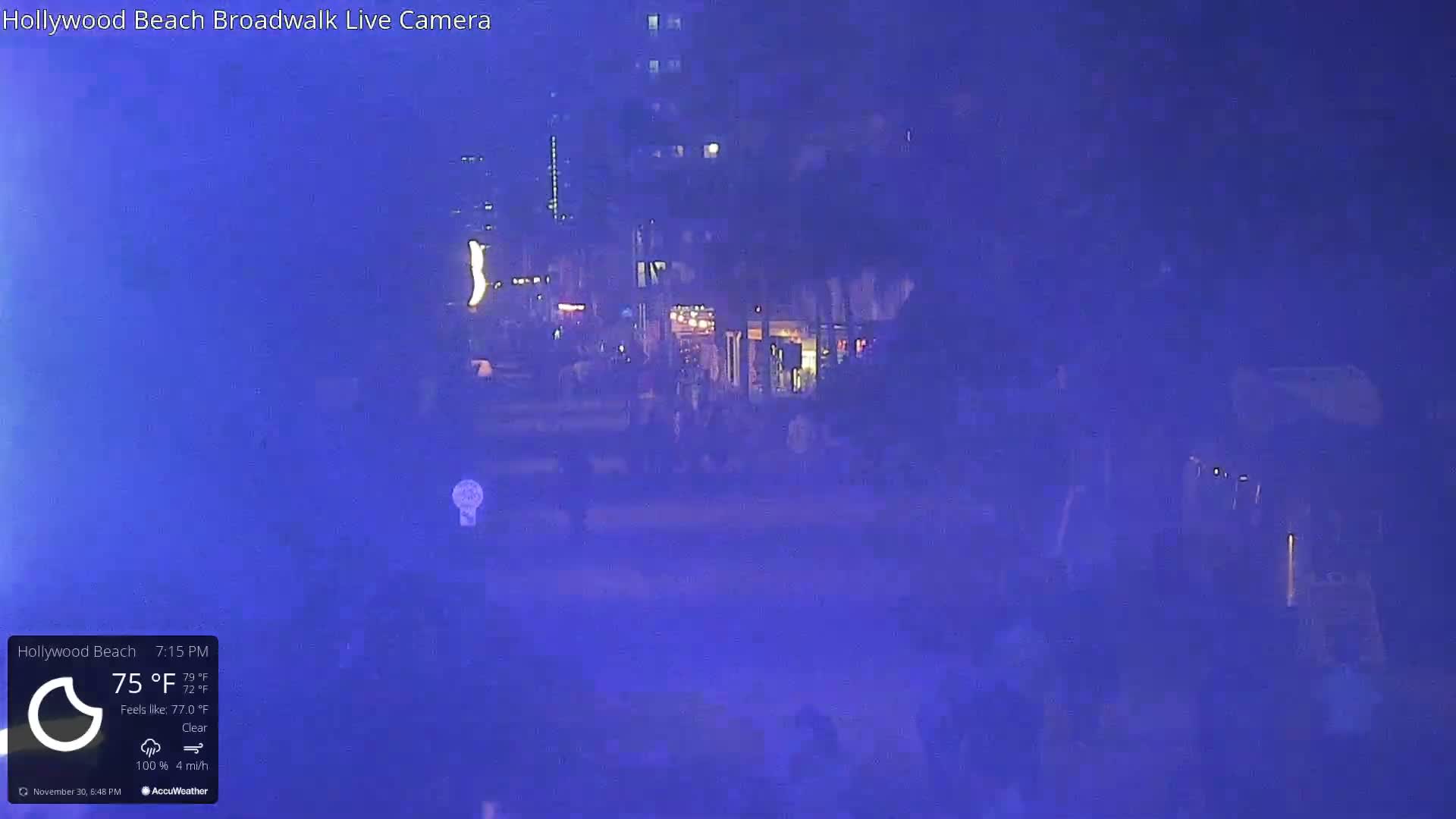 Hollywood Beach / Broadwalk & Atlantic Live Cam - Holywood, Broward, Florida, USA