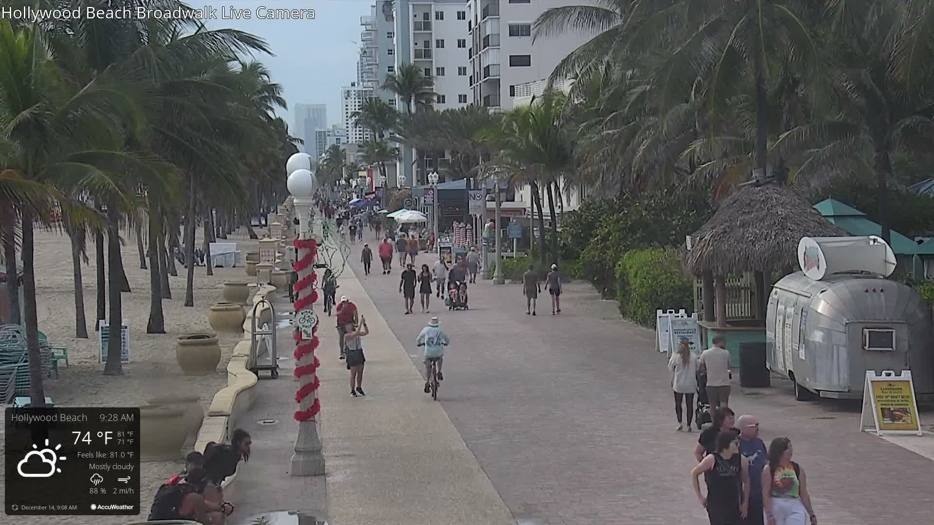 Hollywood Beach / Broadwalk & Atlantic Live Cam - Holywood, Broward, Florida, USA