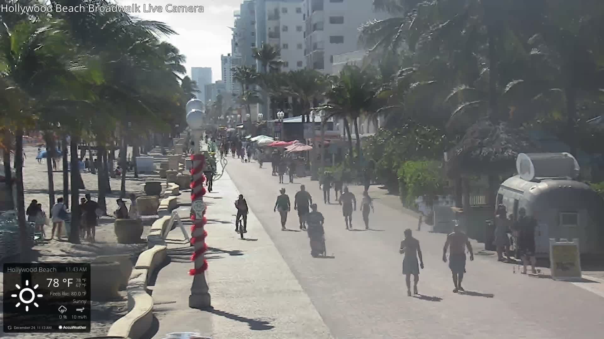 Hollywood Beach / Broadwalk & Atlantic Live Cam - Holywood, Broward, Florida, USA