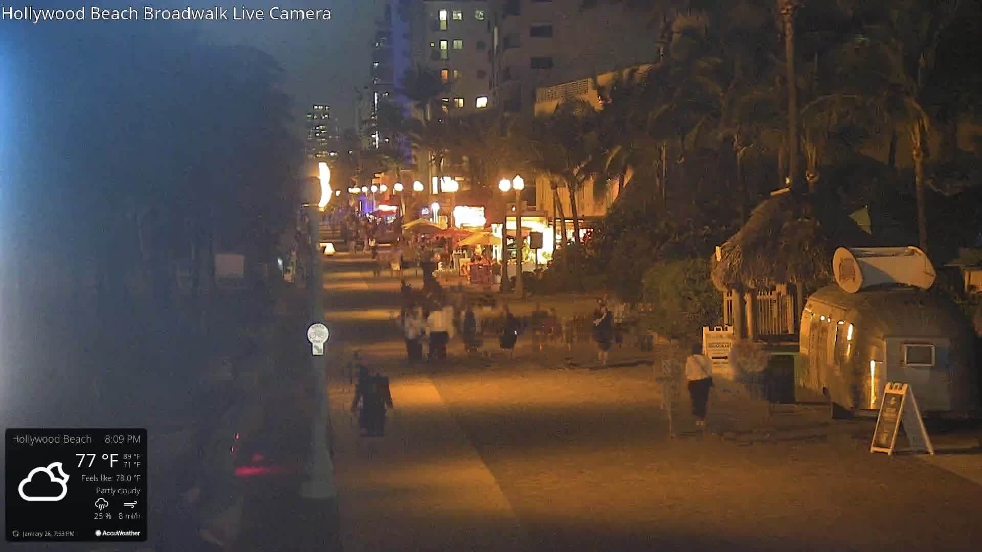 Hollywood Beach / Broadwalk & Atlantic Live Cam - Holywood, Broward, Florida, USA