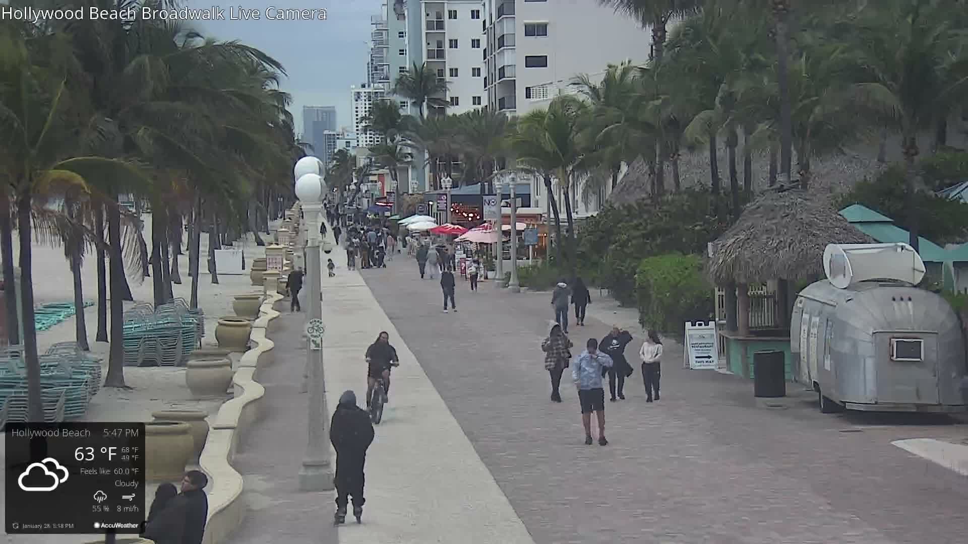 Hollywood Beach / Broadwalk & Atlantic Live Cam - Holywood, Broward, Florida, USA