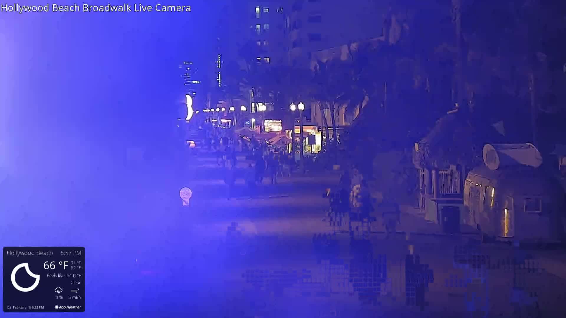 Hollywood Beach / Broadwalk & Atlantic Live Cam - Holywood, Broward, Florida, USA