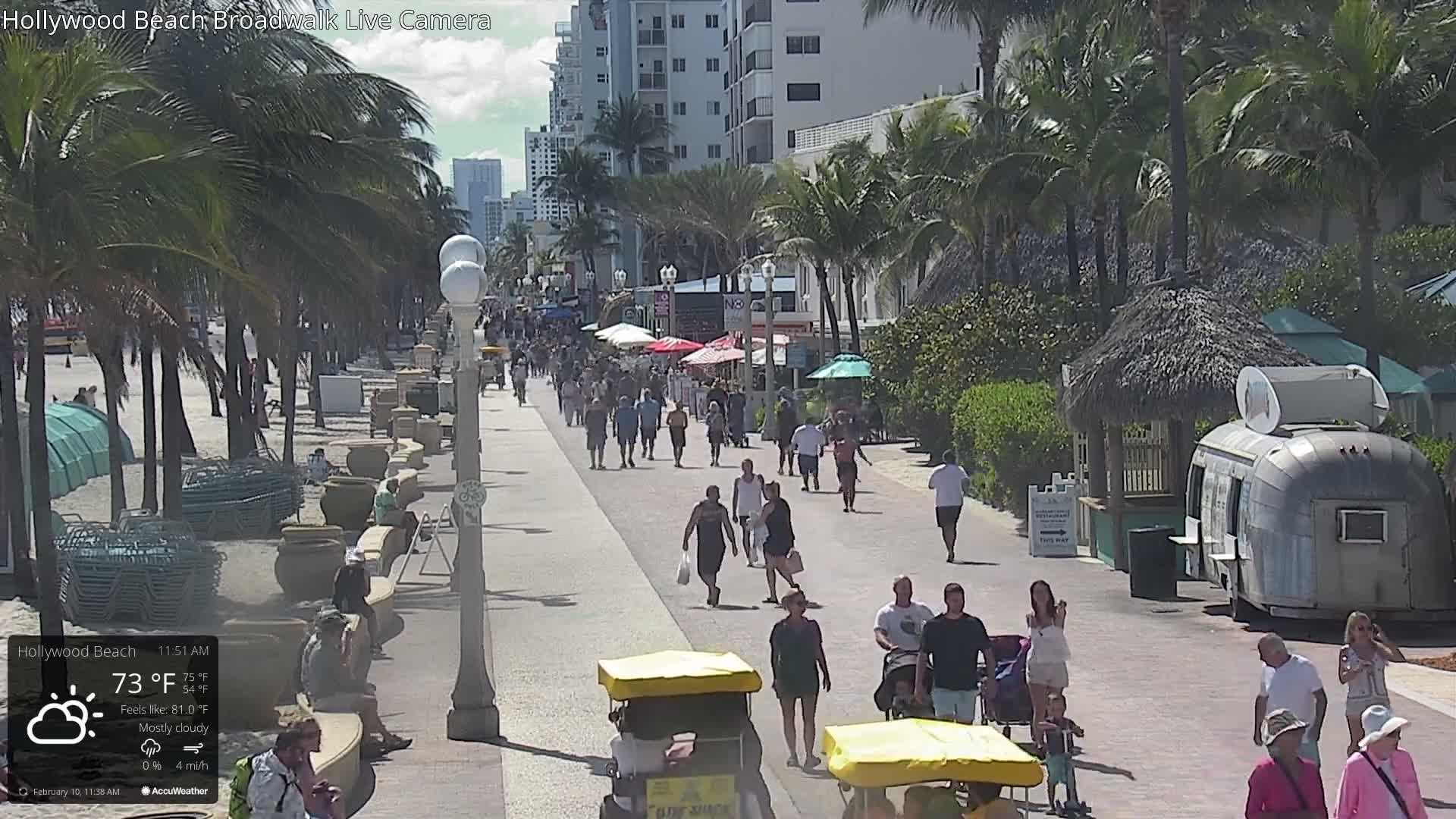 Hollywood Beach / Broadwalk & Atlantic Live Cam - Holywood, Broward, Florida, USA