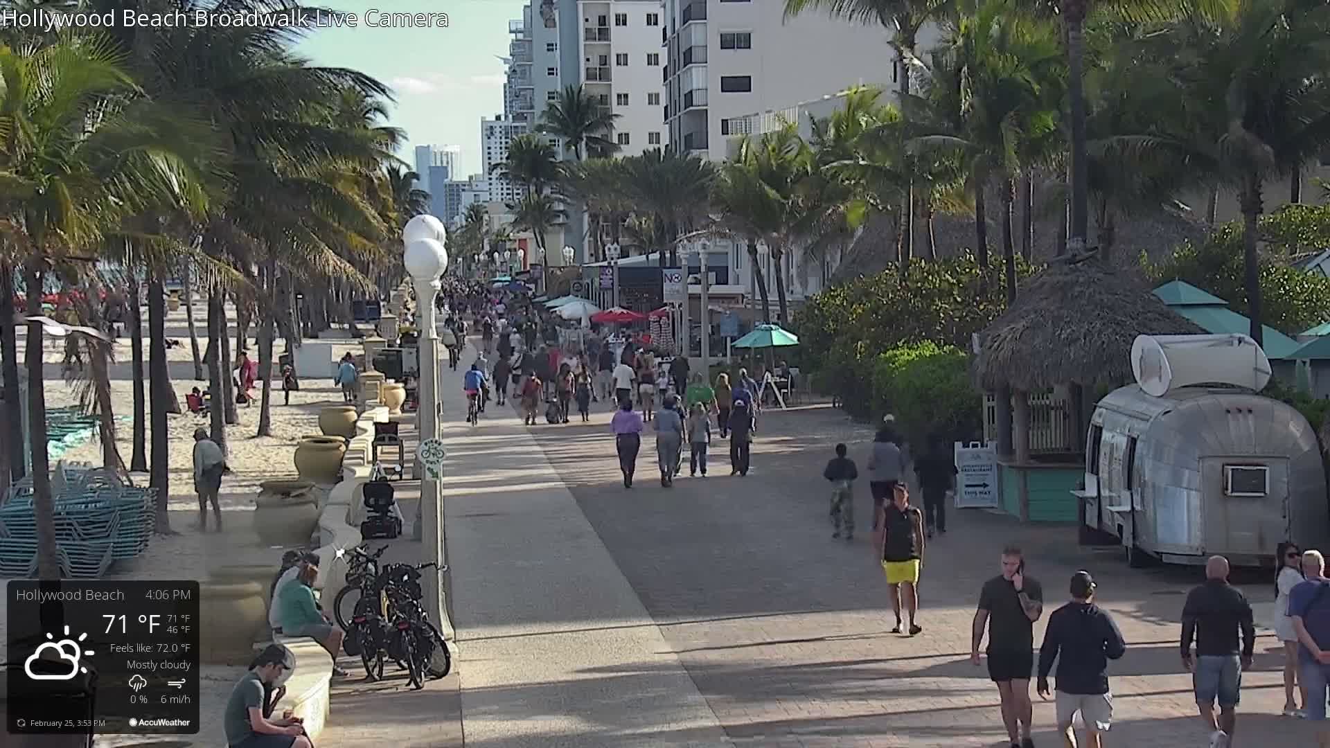 Hollywood Beach / Broadwalk & Atlantic Live Cam - Holywood, Broward, Florida, USA