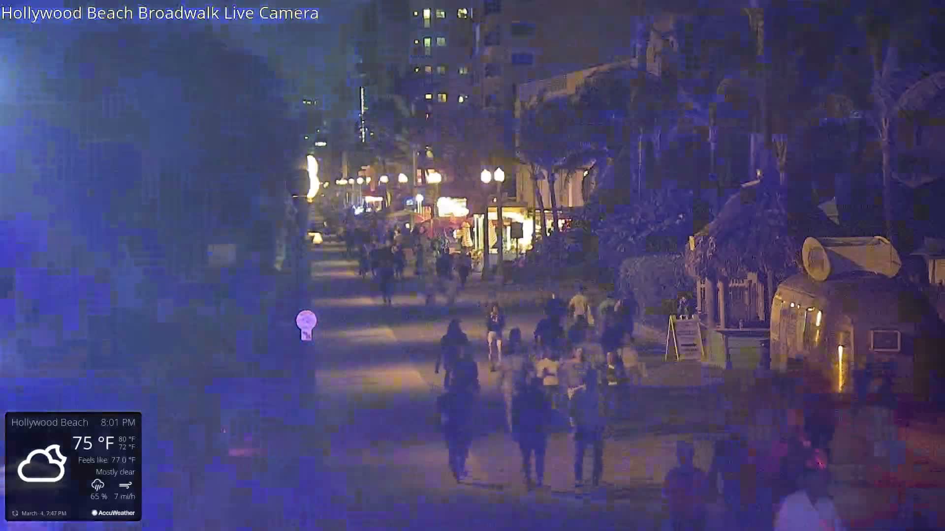 Hollywood Beach / Broadwalk & Atlantic Live Cam - Holywood, Broward, Florida, USA