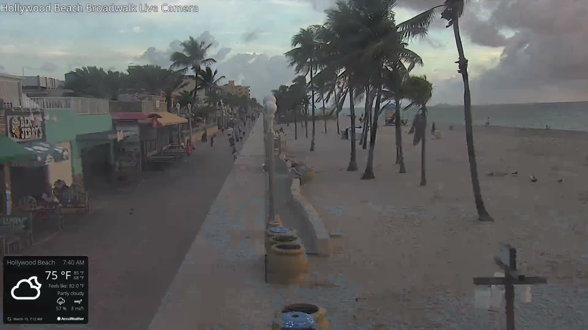 Hollywood Beach / Broadwalk & Atlantic Live Cam - Holywood, Broward, Florida, USA