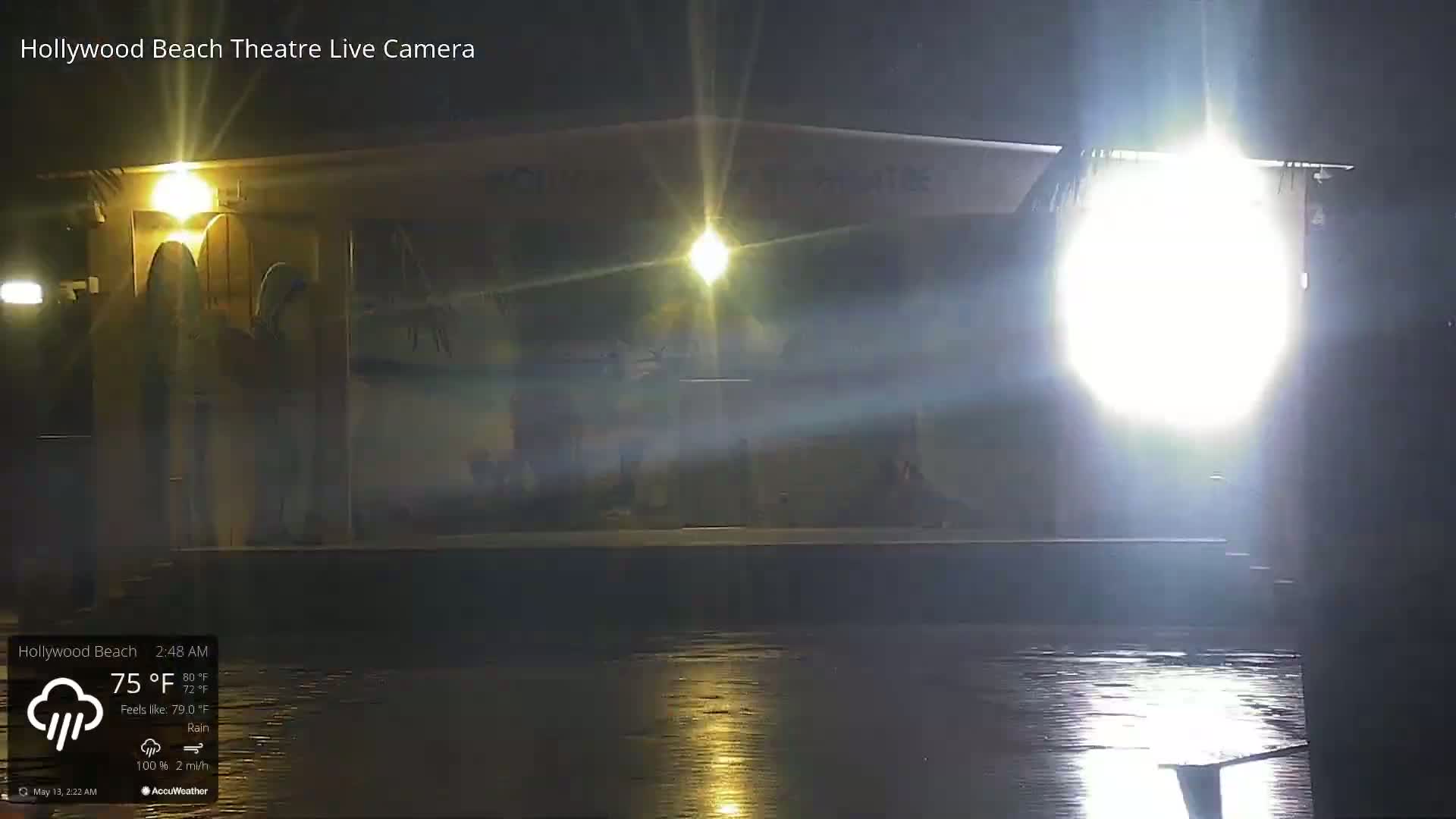 Hollywood Beach Theatre & Big Chairs Square Live Cam - Holywood, Broward, Florida, USA