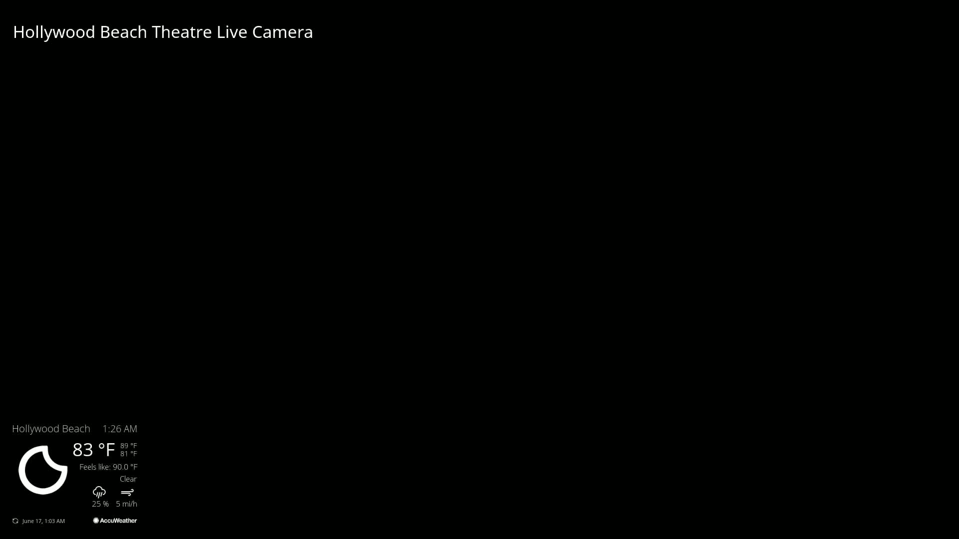 Hollywood Beach Theatre & Big Chairs Square Live Cam - Holywood, Broward, Florida, USA