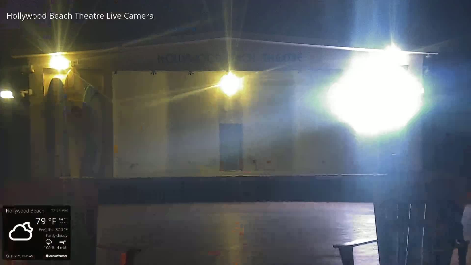 Hollywood Beach Theatre & Big Chairs Square Live Cam - Holywood, Broward, Florida, USA