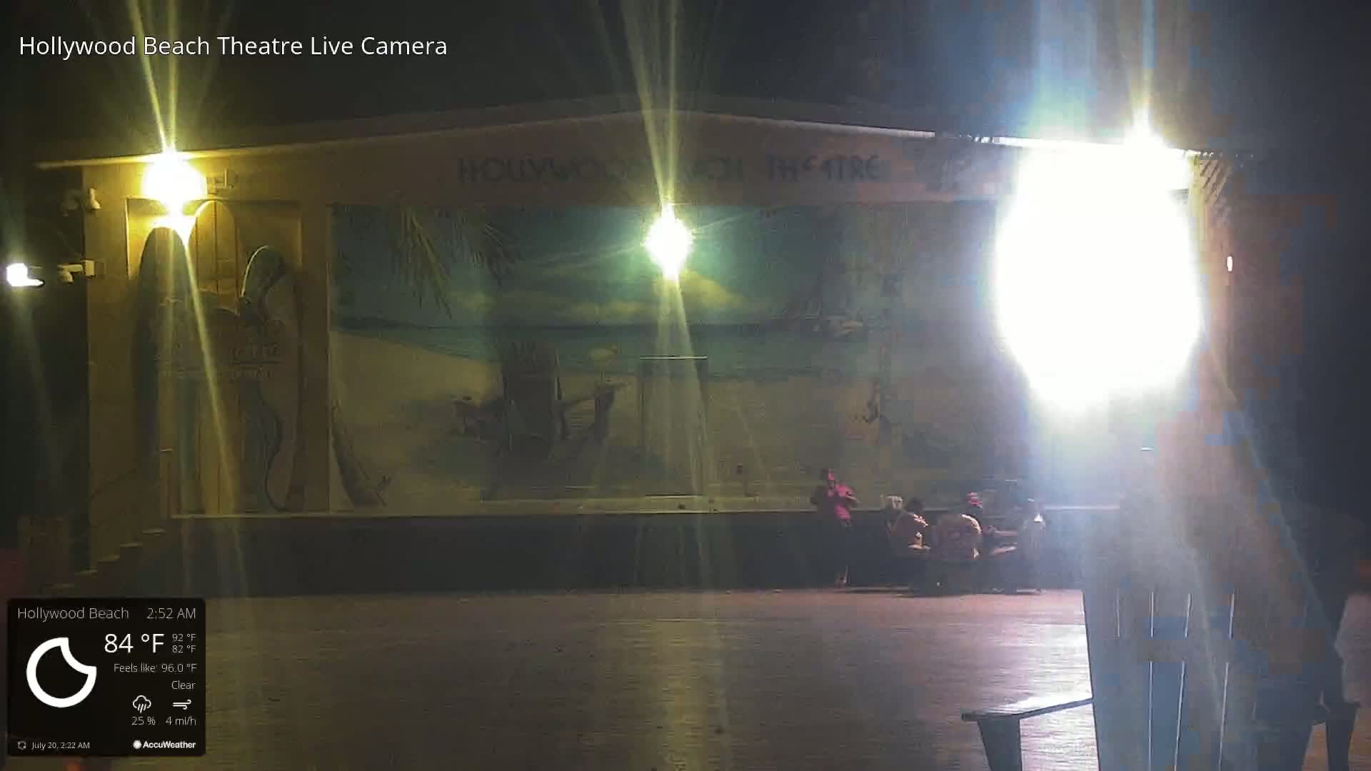 Hollywood Beach Theatre & Big Chairs Square Live Cam - Holywood, Broward, Florida, USA