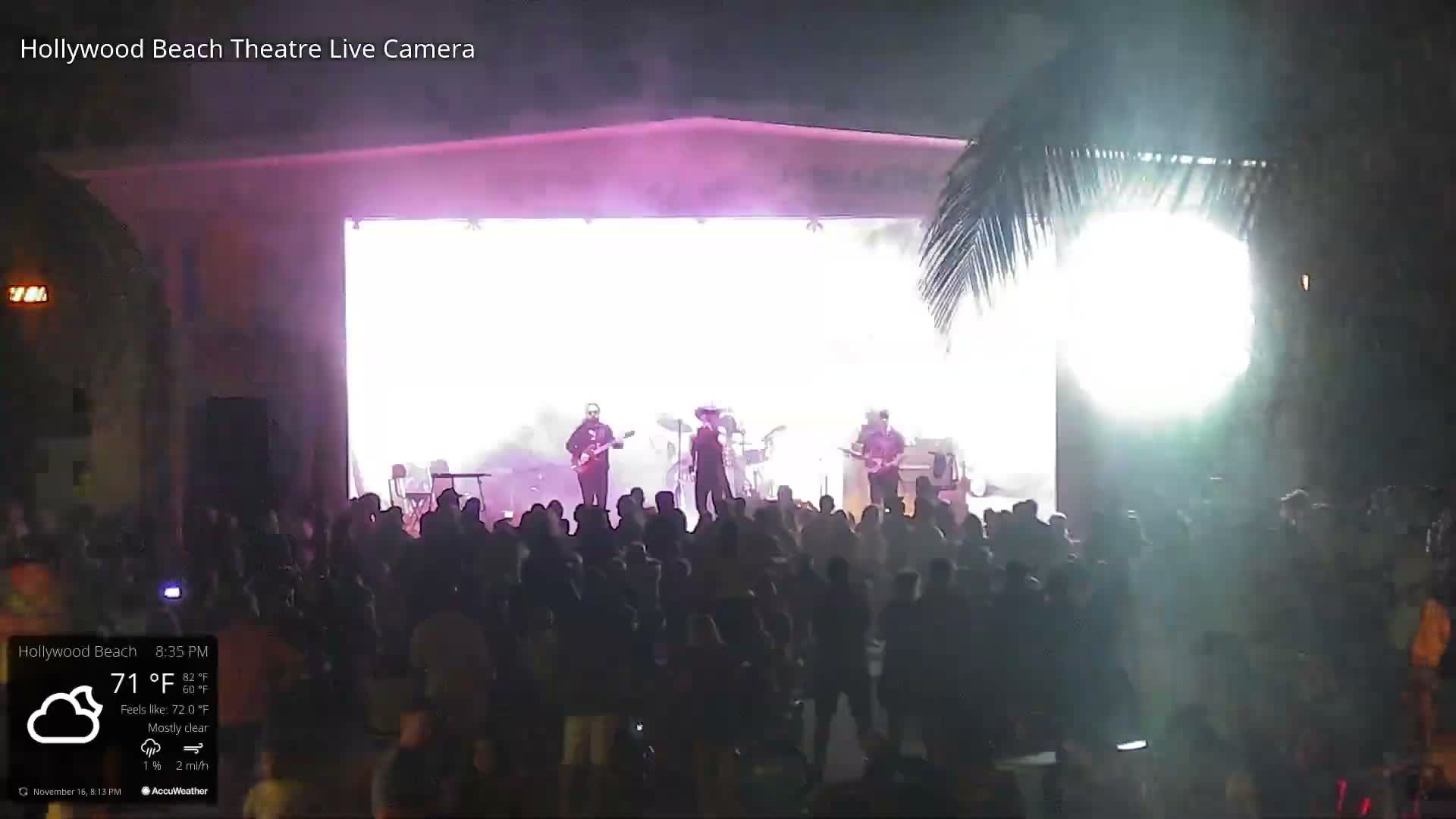 Hollywood Beach Theatre & Big Chairs Square Live Cam - Holywood, Broward, Florida, USA