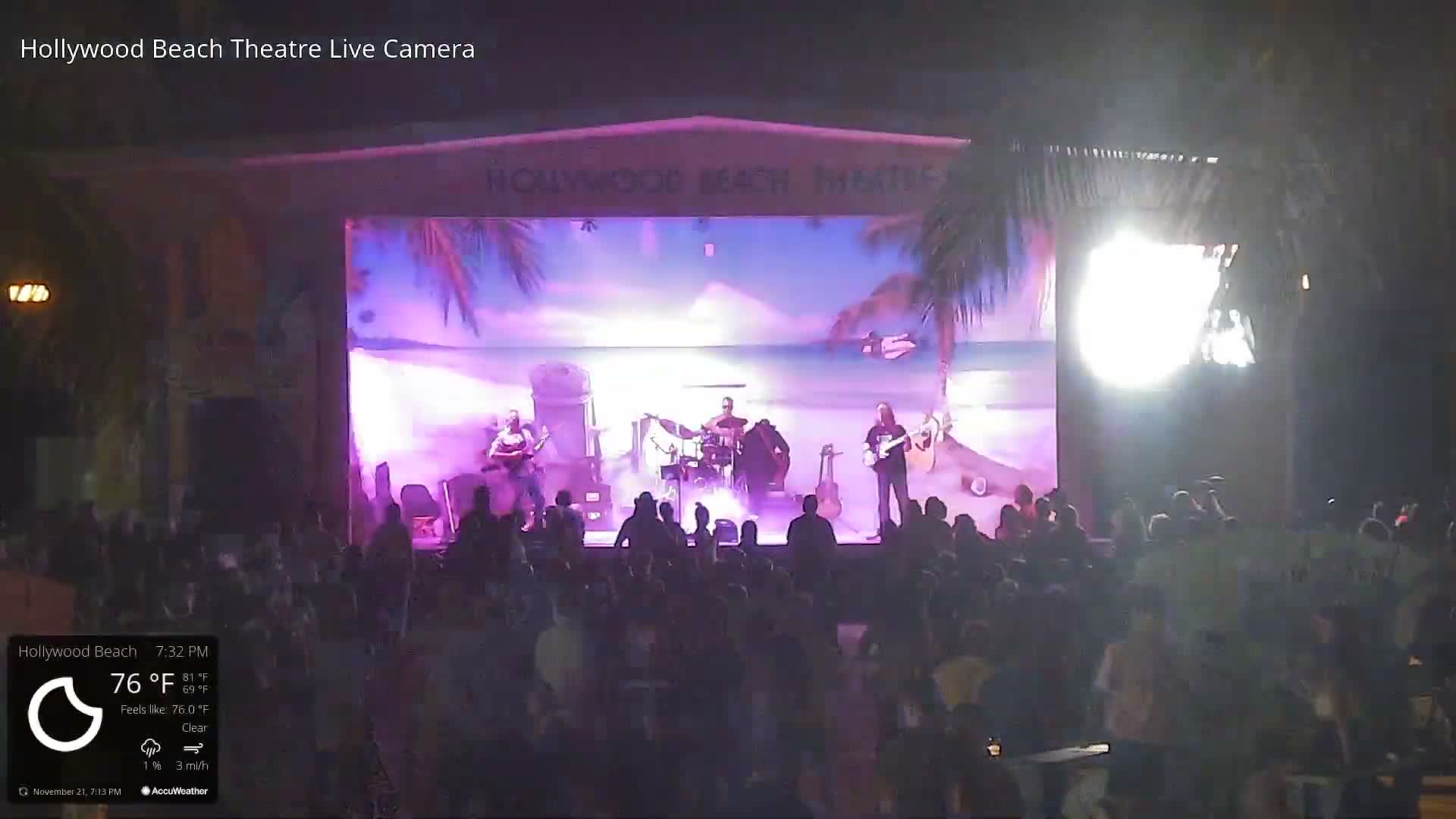 Hollywood Beach Theatre & Big Chairs Square Live Cam - Holywood, Broward, Florida, USA