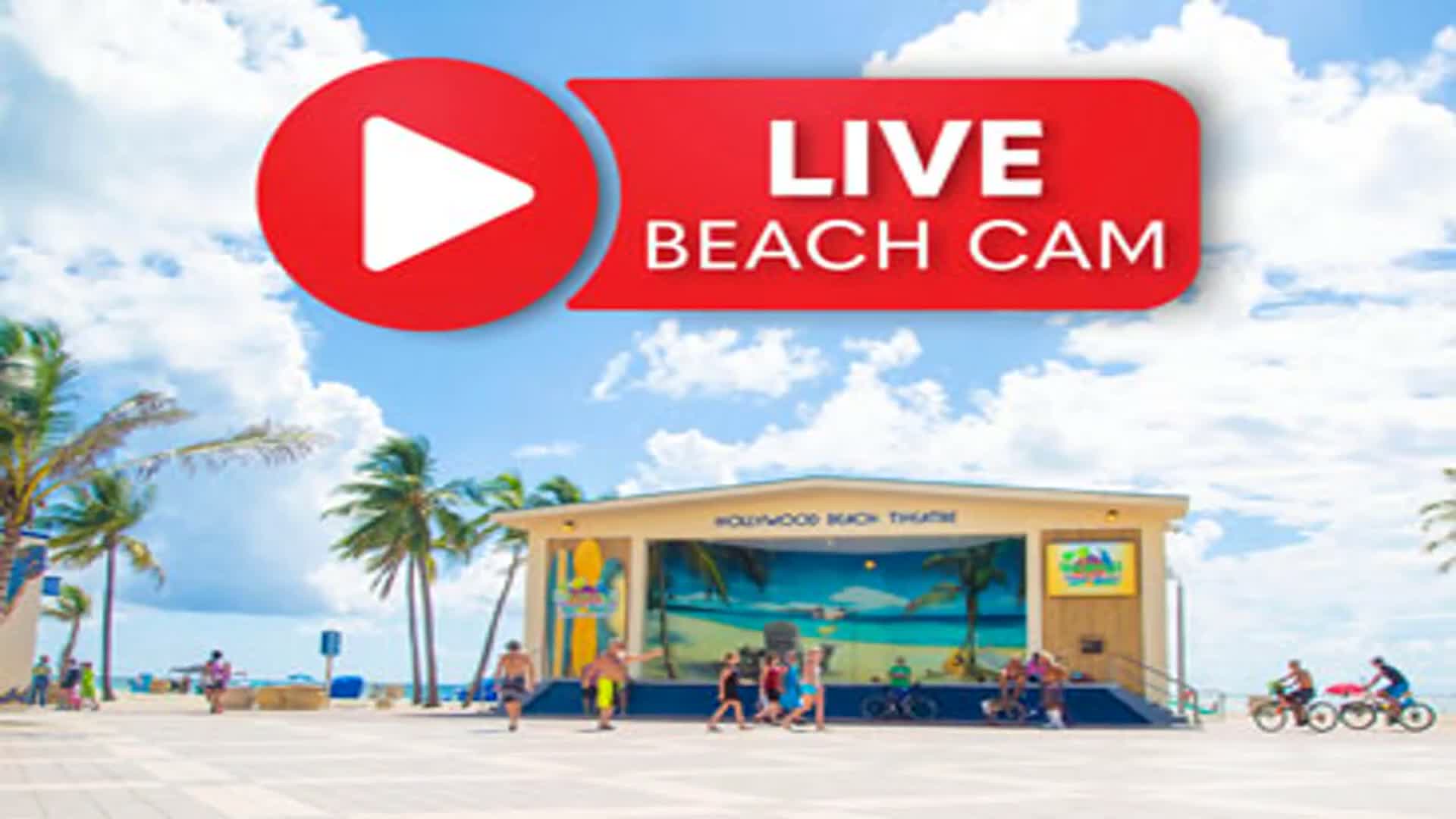 Hollywood Beach Theatre & Big Chairs Square Live Cam - Holywood, Broward, Florida, USA