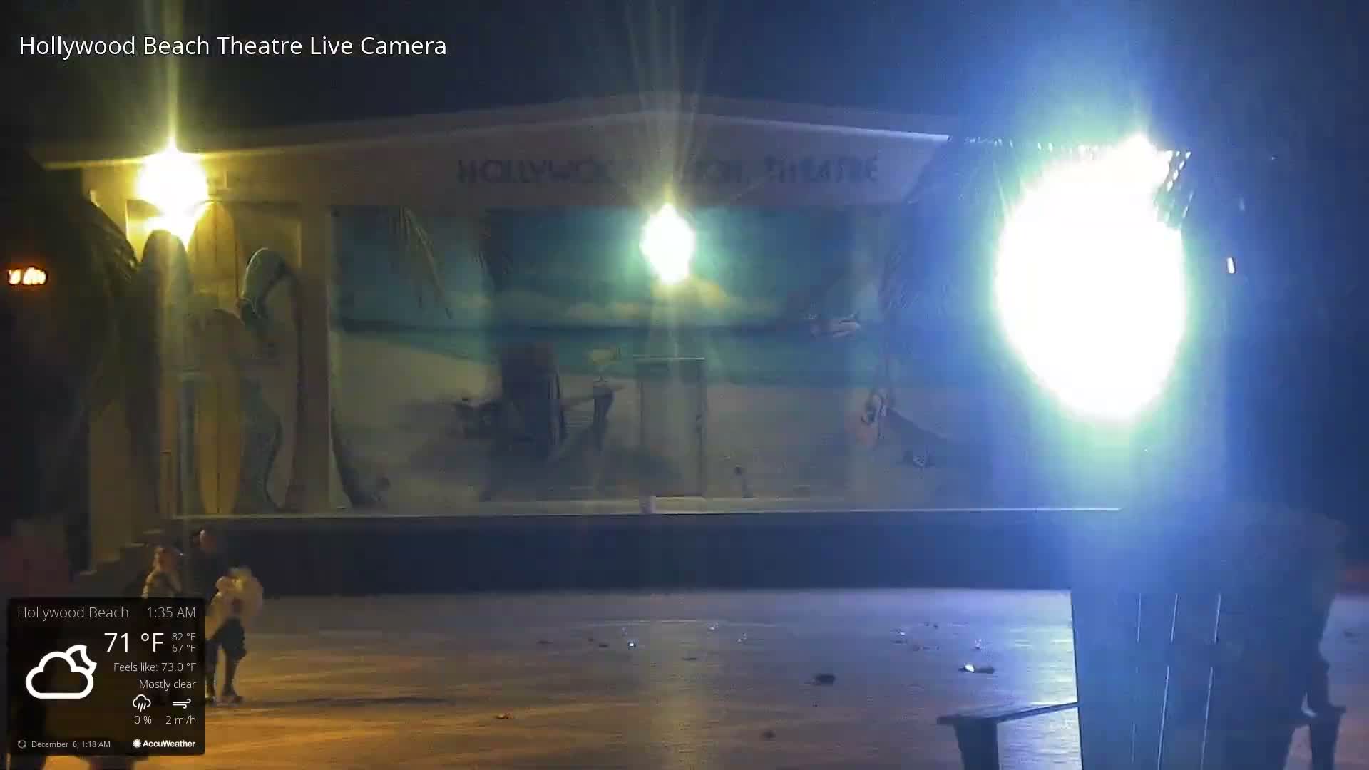 Hollywood Beach Theatre & Big Chairs Square Live Cam - Holywood, Broward, Florida, USA