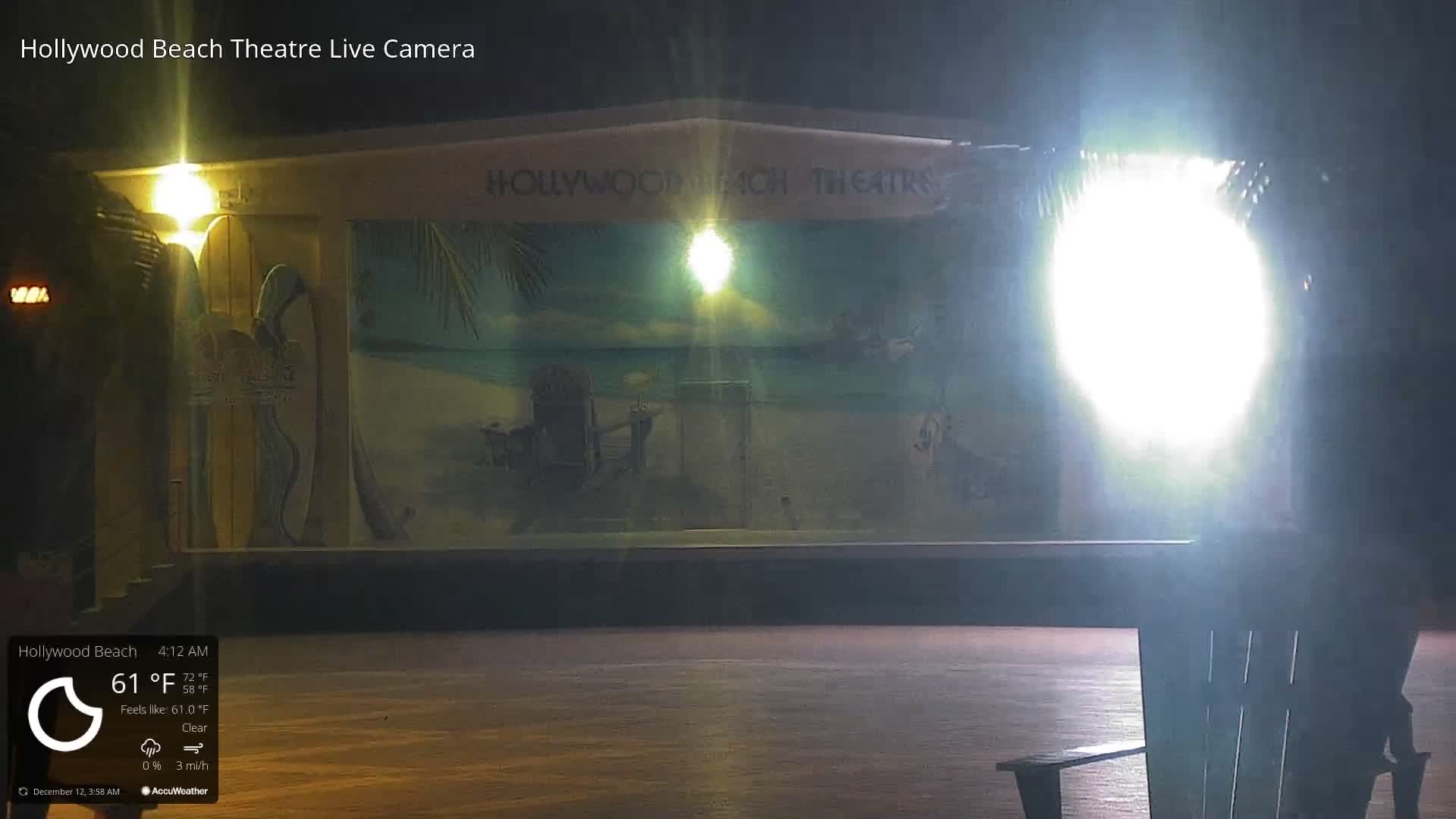 Hollywood Beach Theatre & Big Chairs Square Live Cam - Holywood, Broward, Florida, USA