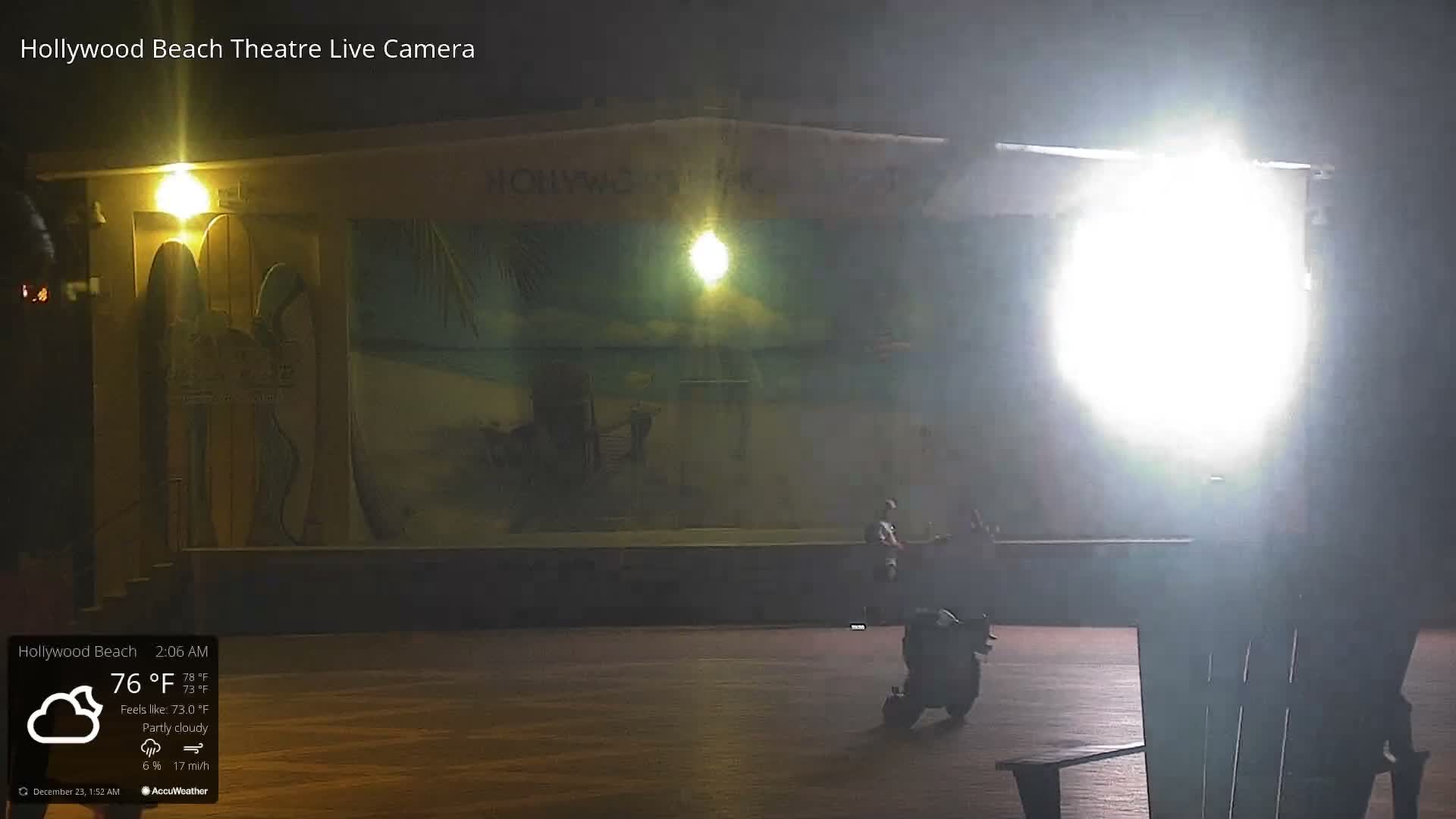 Hollywood Beach Theatre & Big Chairs Square Live Cam - Holywood, Broward, Florida, USA
