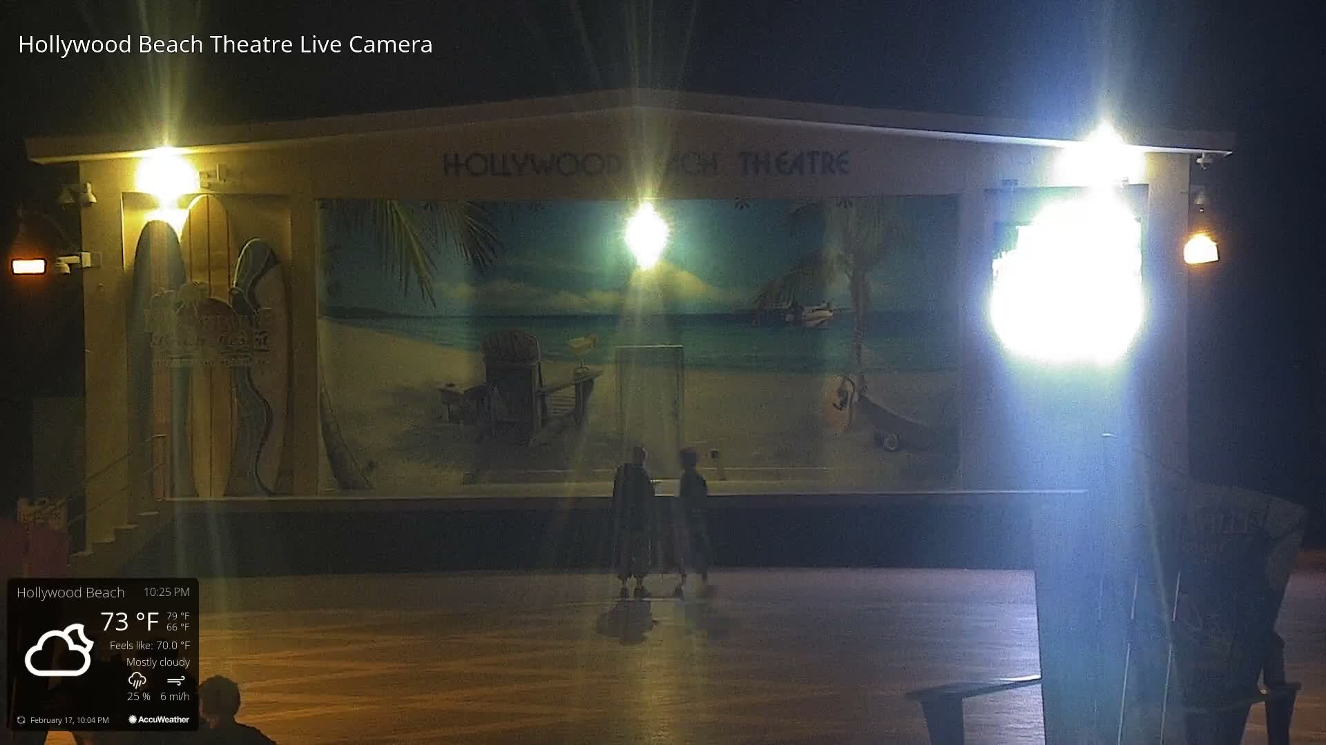 Hollywood Beach Theatre & Big Chairs Square Live Cam - Holywood, Broward, Florida, USA