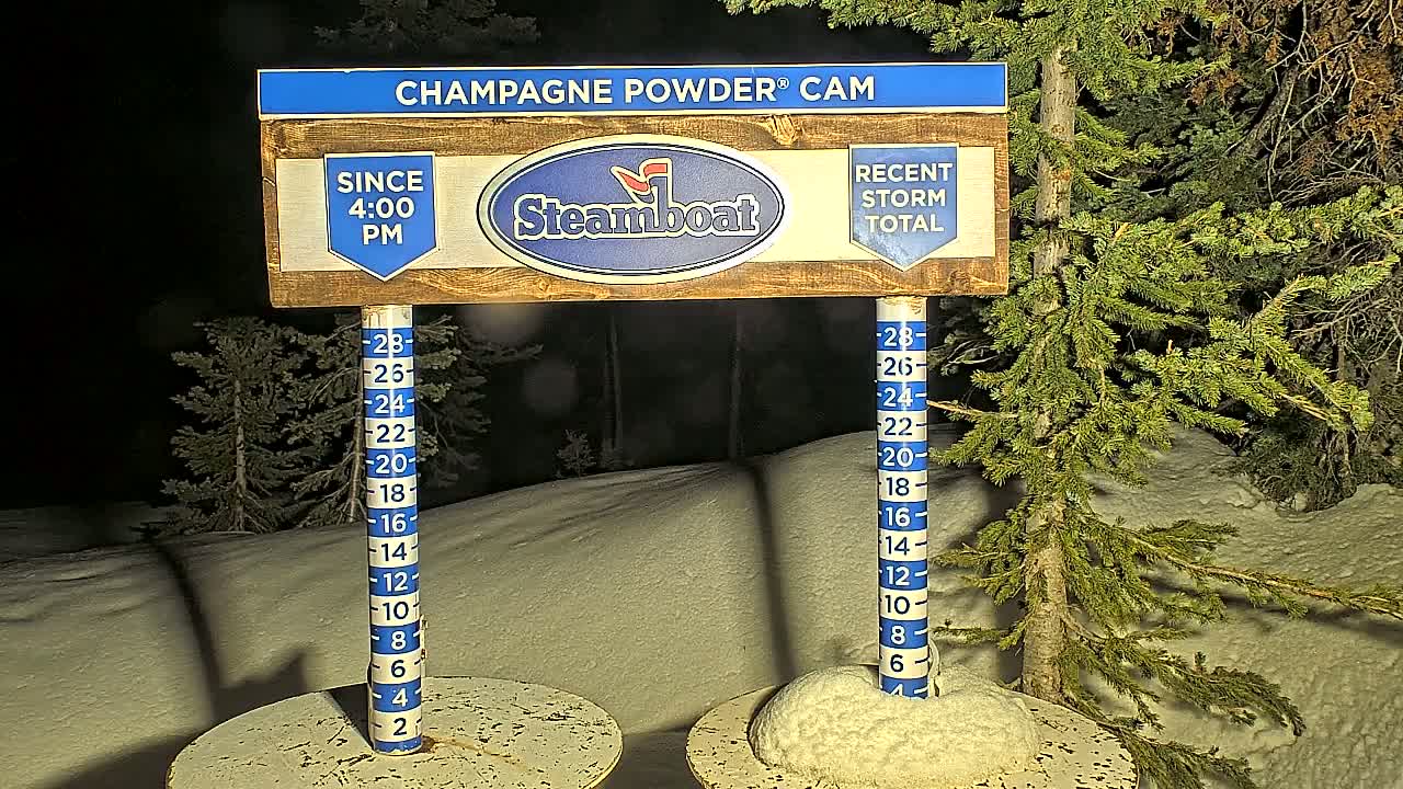 Steamboat Springs Sunshine Peak & Champagne Powder Live Cam - Steamboat Springs, Routt County, Colorado, USA