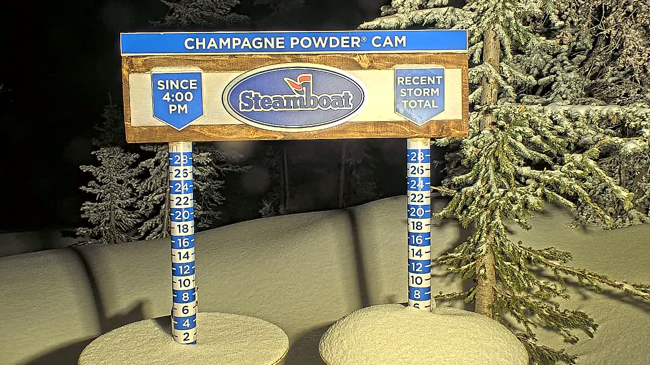Steamboat Springs Sunshine Peak & Champagne Powder Live Cam - Steamboat Springs, Routt County, Colorado, USA