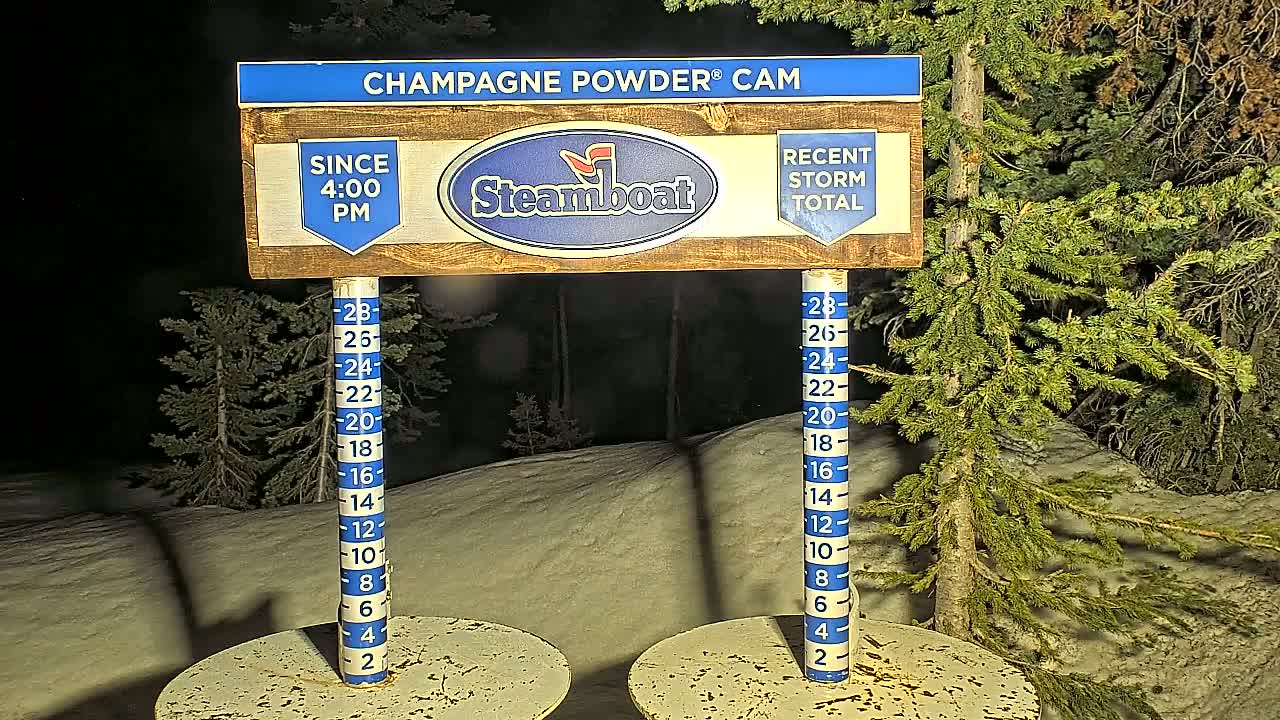 Steamboat Springs Sunshine Peak & Champagne Powder Live Cam - Steamboat Springs, Routt County, Colorado, USA