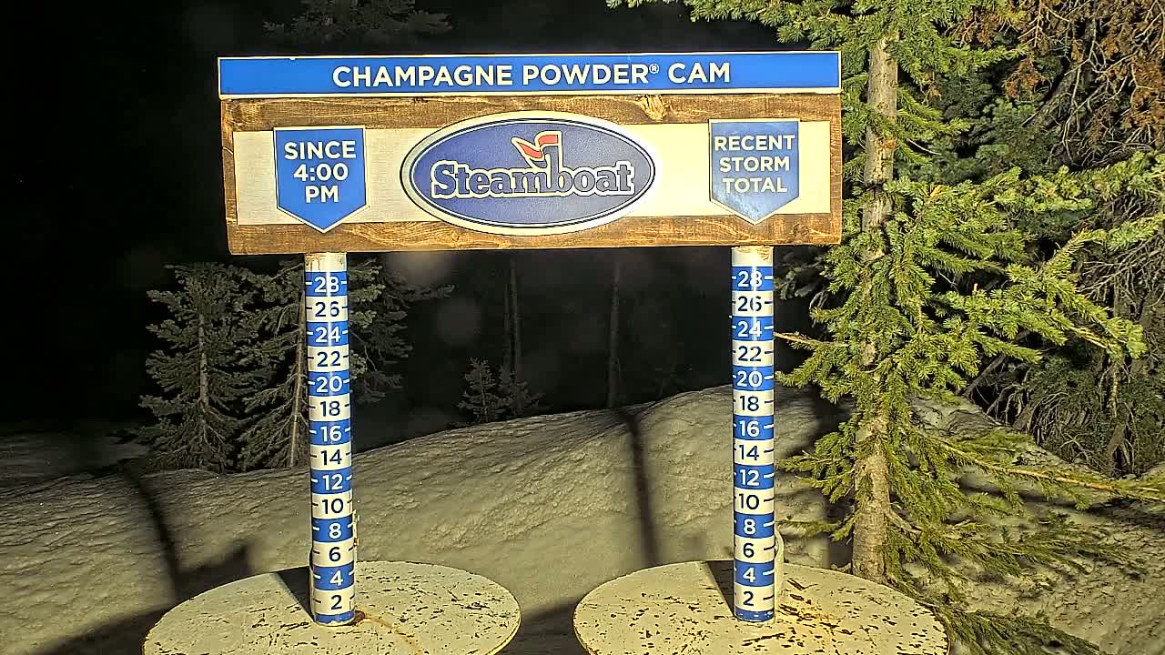 Steamboat Springs Sunshine Peak & Champagne Powder Live Cam - Steamboat Springs, Routt County, Colorado, USA