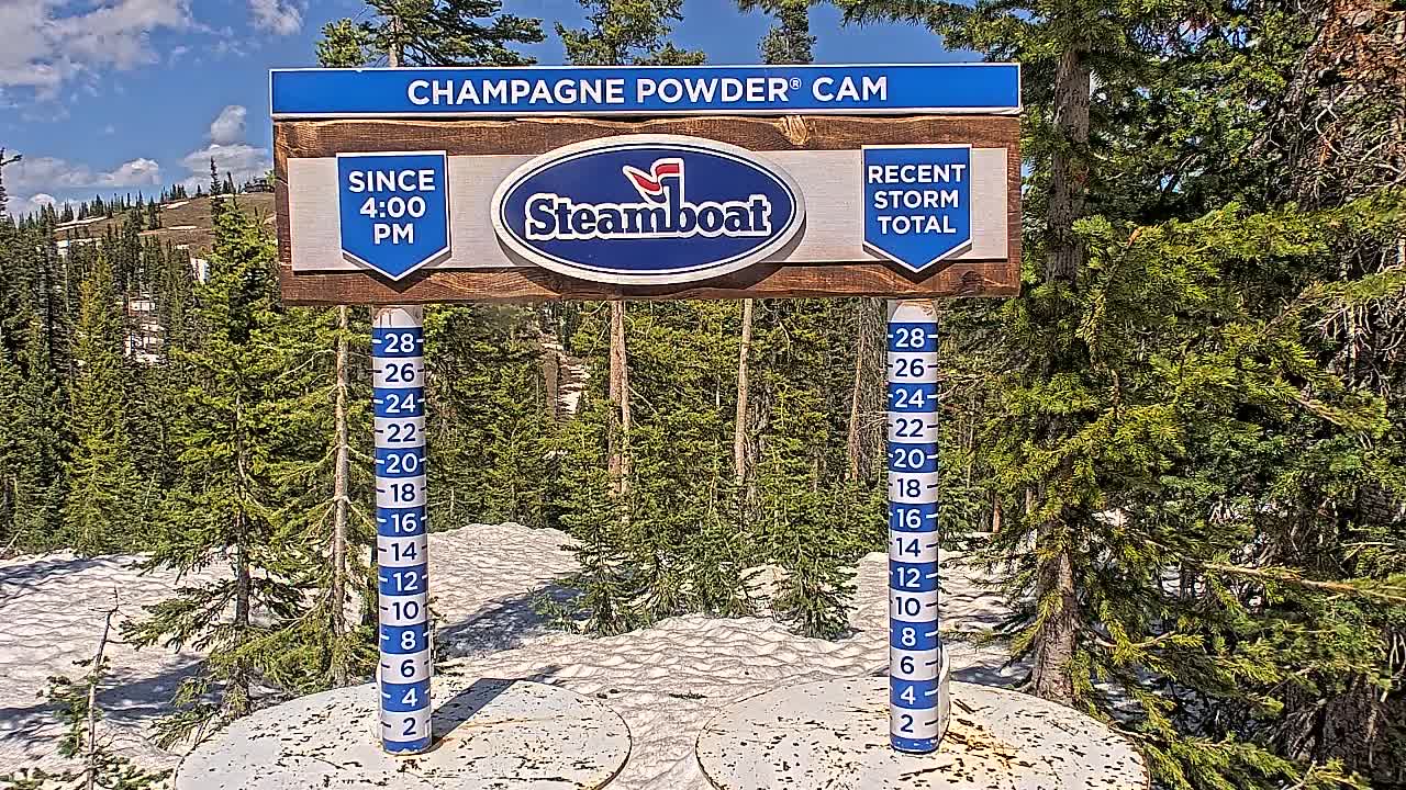 Steamboat Springs Sunshine Peak & Champagne Powder Live Cam - Steamboat Springs, Routt County, Colorado, USA