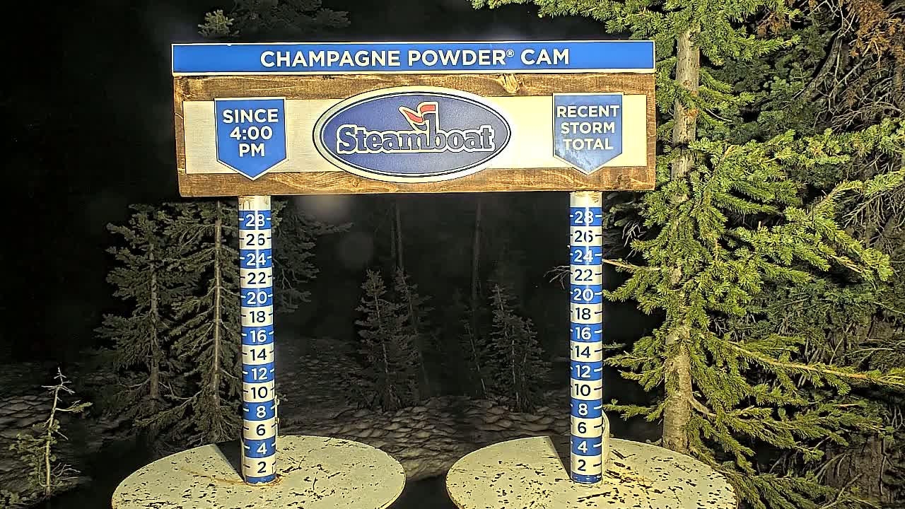 Steamboat Springs Sunshine Peak & Champagne Powder Live Cam - Steamboat Springs, Routt County, Colorado, USA