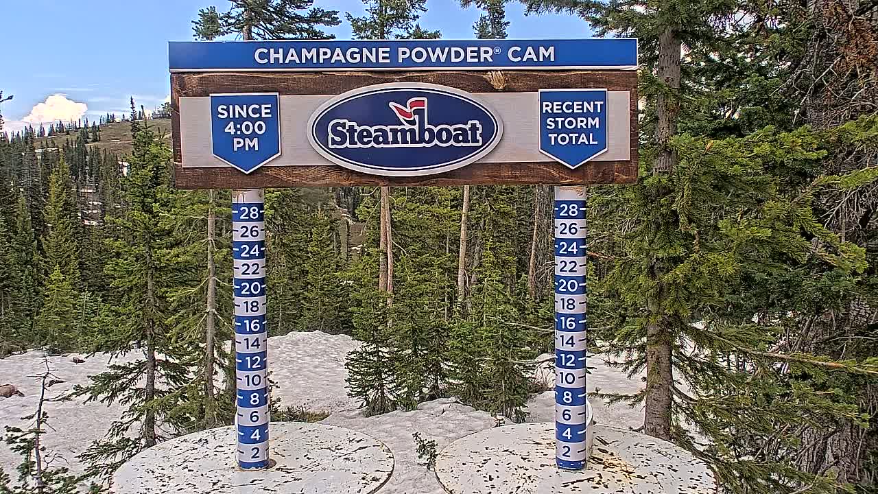 Steamboat Springs Sunshine Peak & Champagne Powder Live Cam - Steamboat Springs, Routt County, Colorado, USA