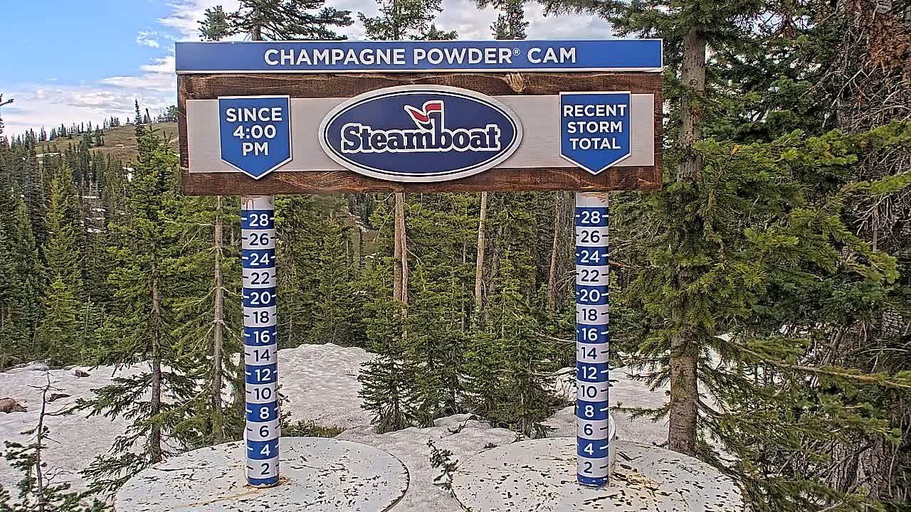 Steamboat Springs Sunshine Peak & Champagne Powder Live Cam - Steamboat Springs, Routt County, Colorado, USA