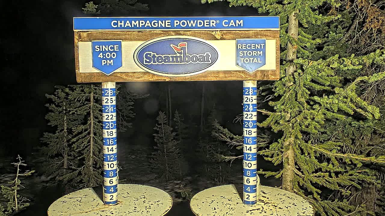 Steamboat Springs Sunshine Peak & Champagne Powder Live Cam - Steamboat Springs, Routt County, Colorado, USA
