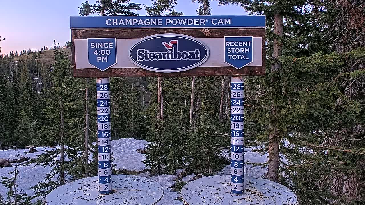 Steamboat Springs Sunshine Peak & Champagne Powder Live Cam - Steamboat Springs, Routt County, Colorado, USA