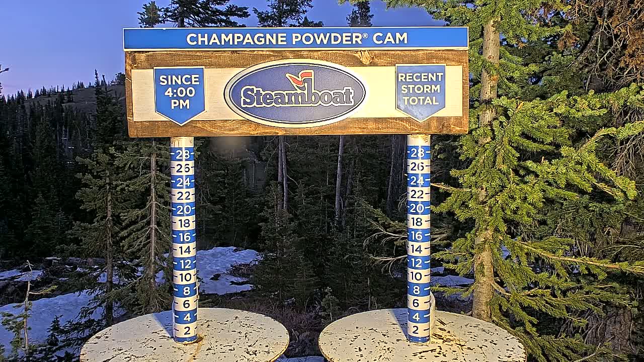 Steamboat Springs Sunshine Peak & Champagne Powder Live Cam - Steamboat Springs, Routt County, Colorado, USA