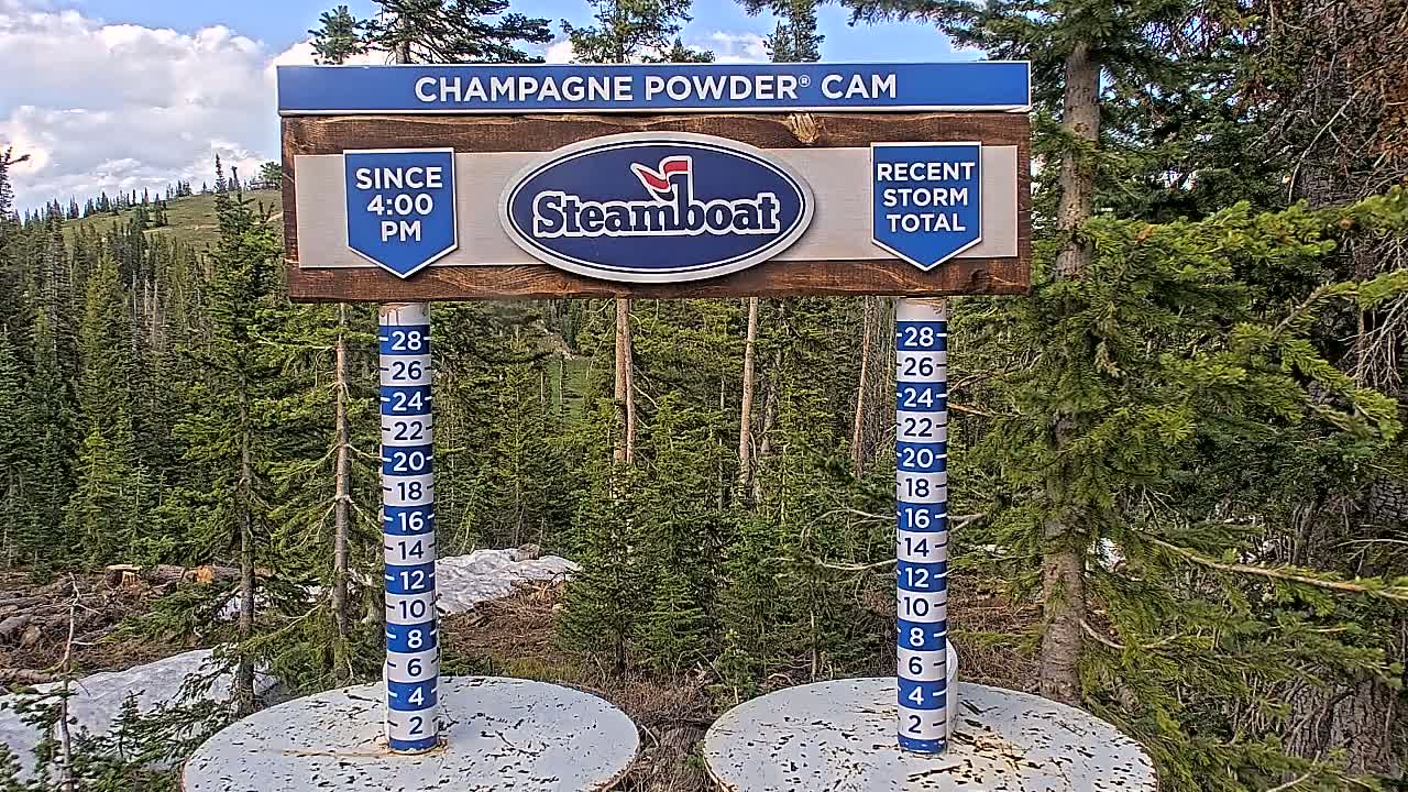 Steamboat Springs Sunshine Peak & Champagne Powder Live Cam - Steamboat Springs, Routt County, Colorado, USA