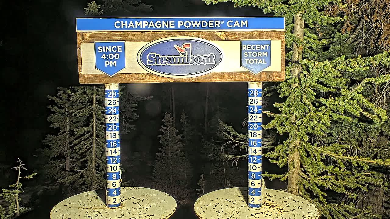 Steamboat Springs Sunshine Peak & Champagne Powder Live Cam - Steamboat Springs, Routt County, Colorado, USA