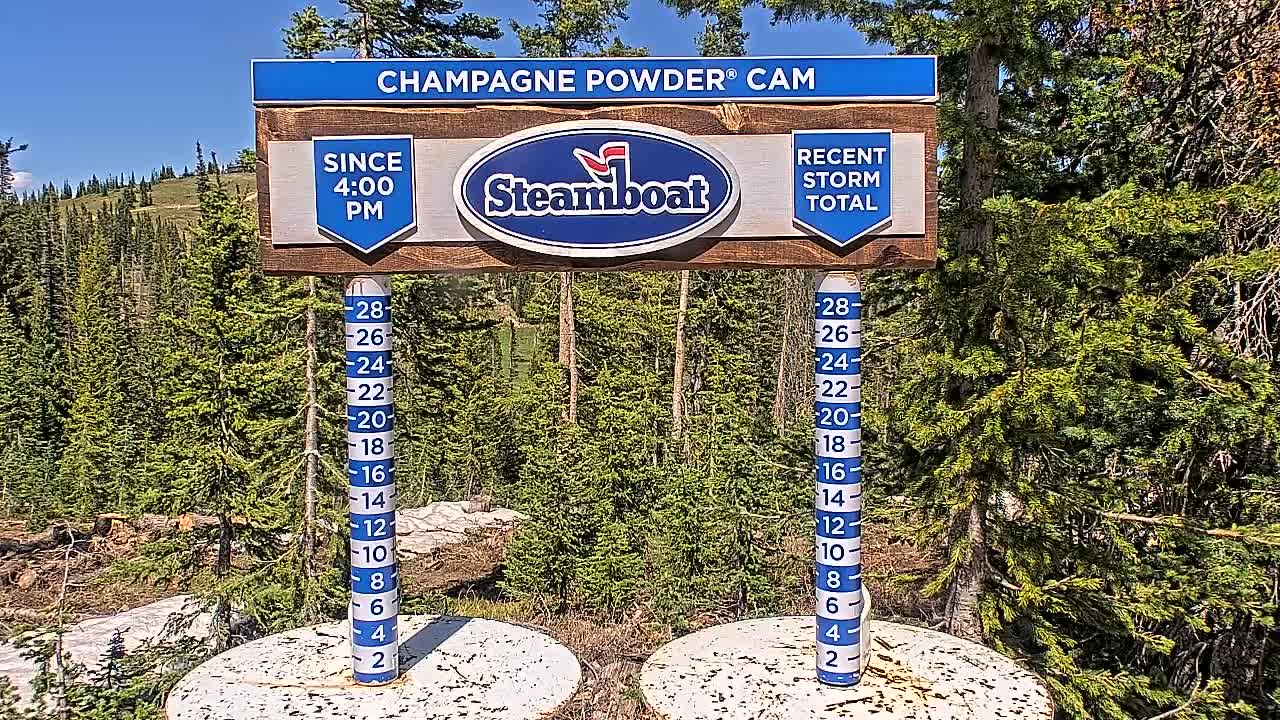 Steamboat Springs Sunshine Peak & Champagne Powder Live Cam - Steamboat Springs, Routt County, Colorado, USA