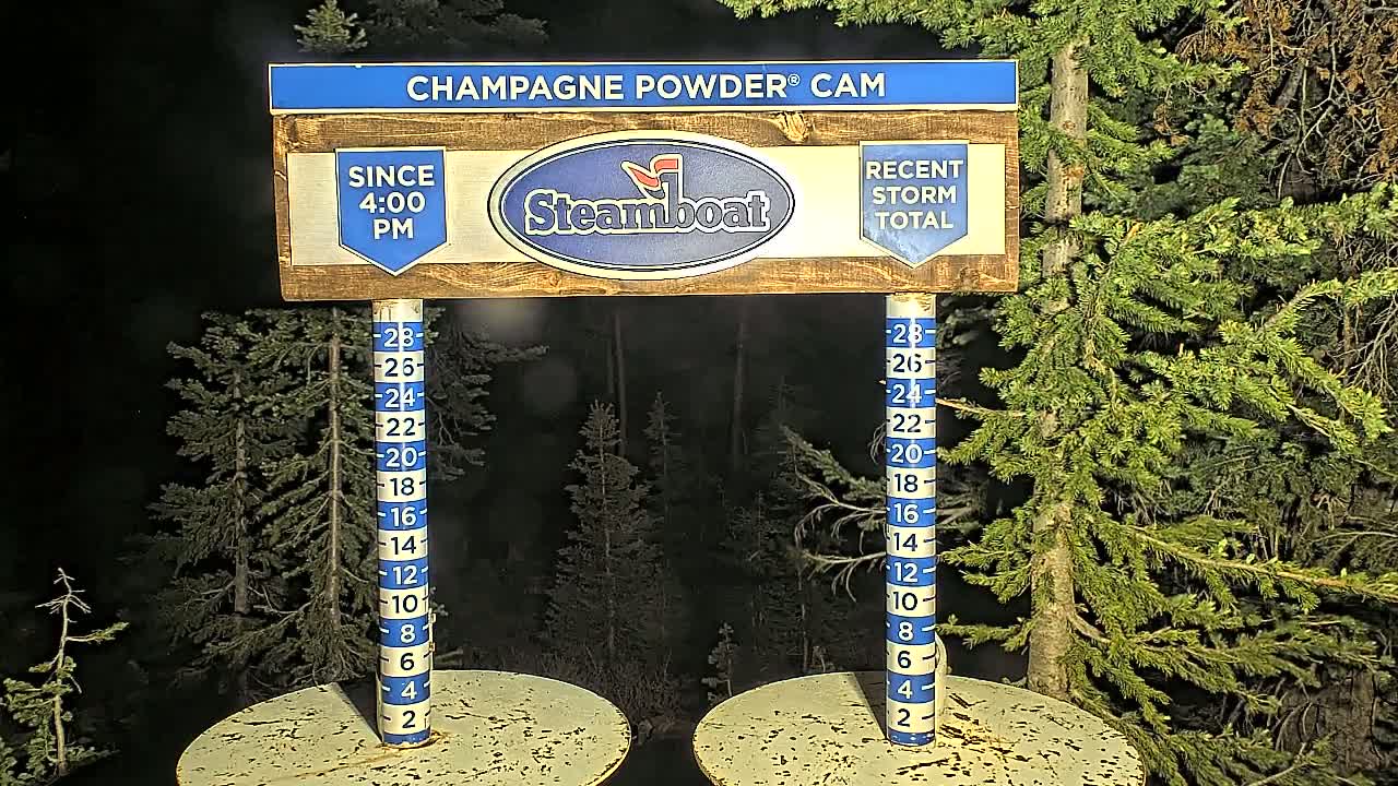 Steamboat Springs Sunshine Peak & Champagne Powder Live Cam - Steamboat Springs, Routt County, Colorado, USA