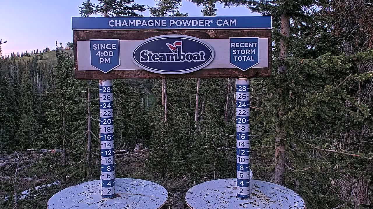 Steamboat Springs Sunshine Peak & Champagne Powder Live Cam - Steamboat Springs, Routt County, Colorado, USA