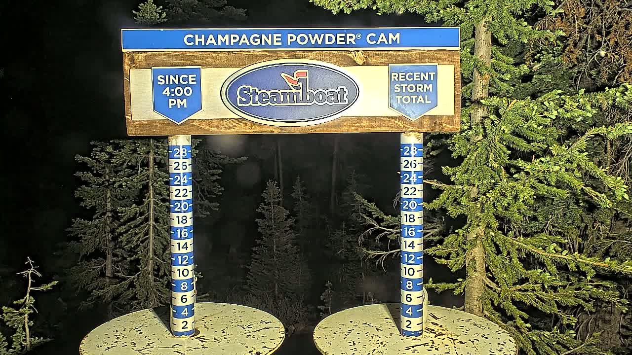 Steamboat Springs Sunshine Peak & Champagne Powder Live Cam - Steamboat Springs, Routt County, Colorado, USA