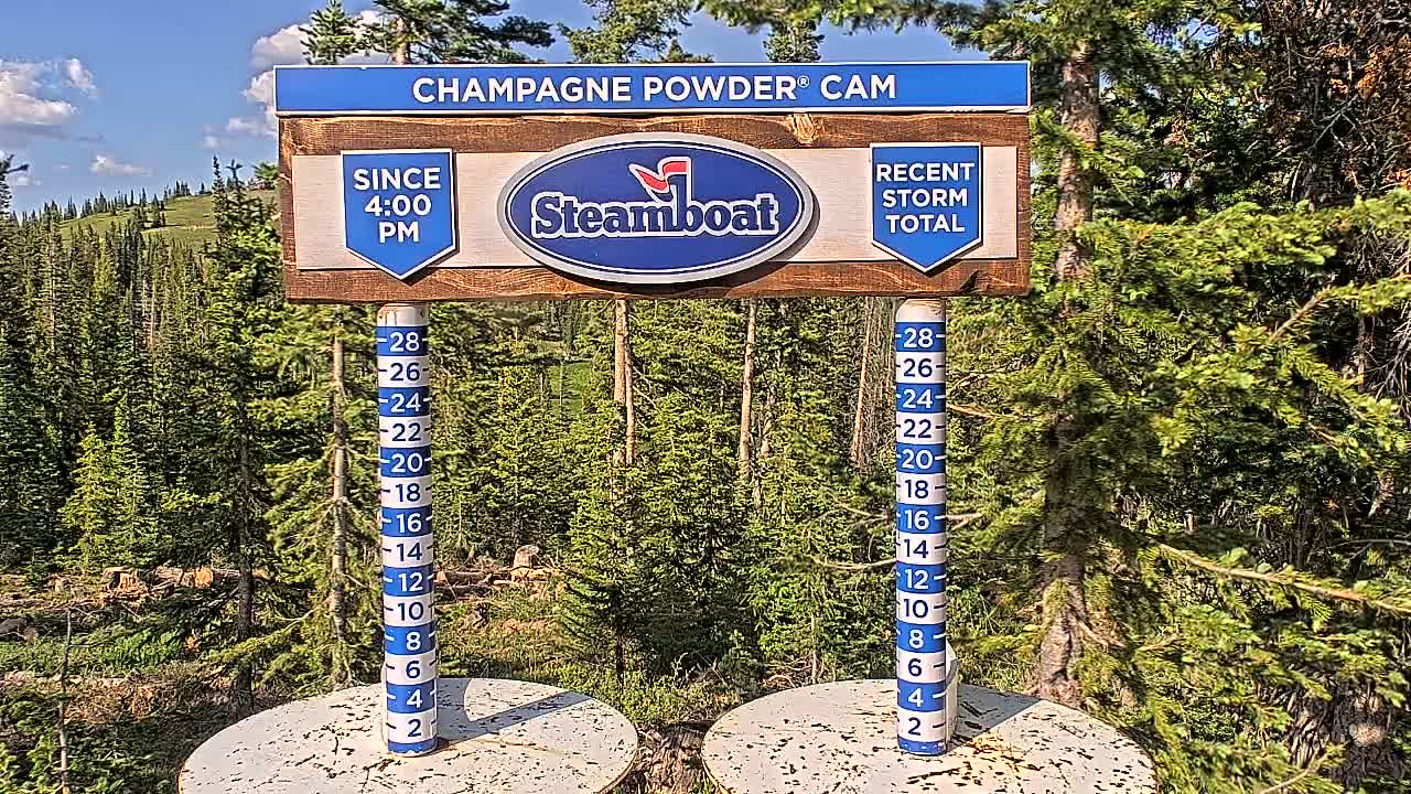 Steamboat Springs Sunshine Peak & Champagne Powder Live Cam - Steamboat Springs, Routt County, Colorado, USA