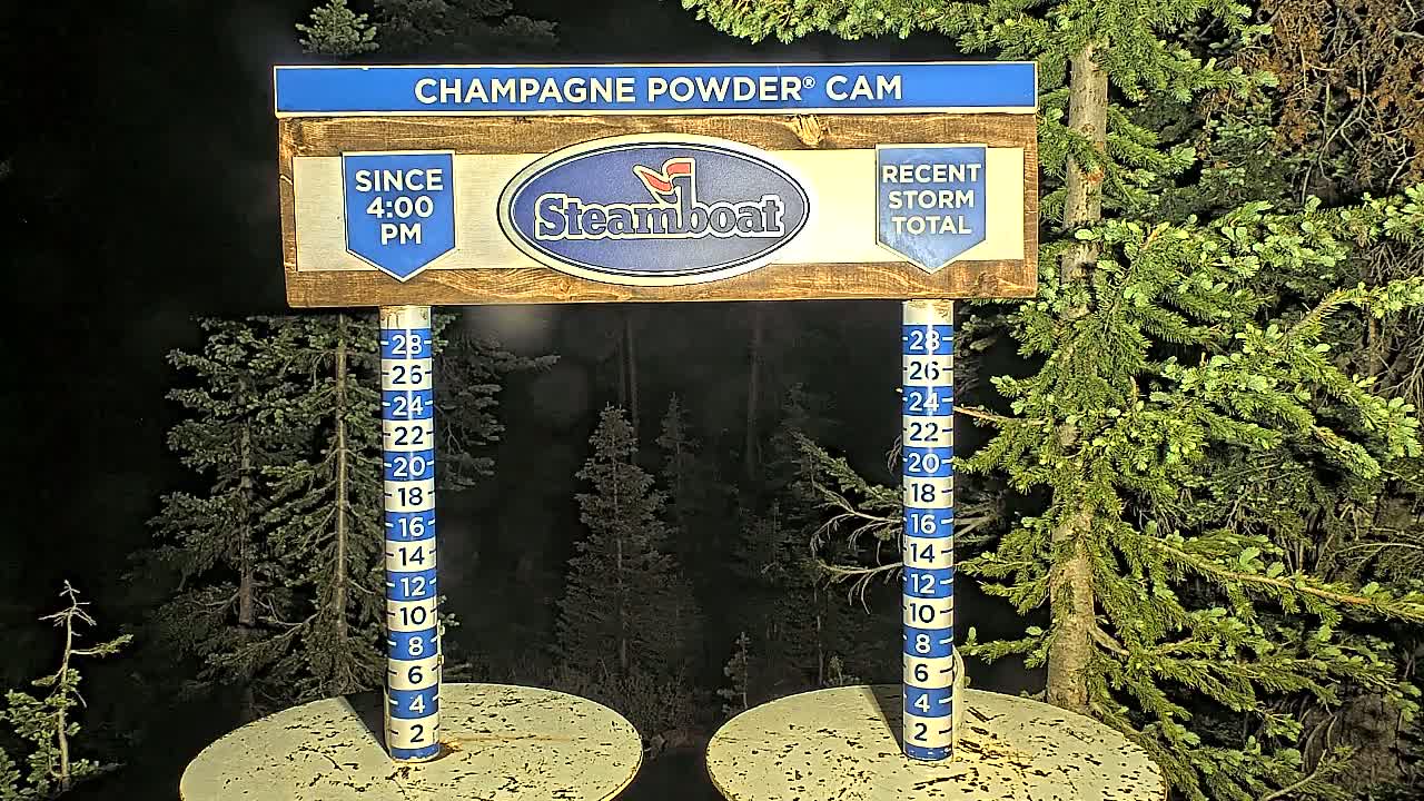 Steamboat Springs Sunshine Peak & Champagne Powder Live Cam - Steamboat Springs, Routt County, Colorado, USA