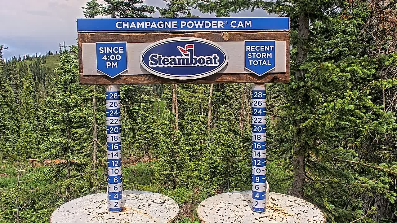 Steamboat Springs Sunshine Peak & Champagne Powder Live Cam - Steamboat Springs, Routt County, Colorado, USA
