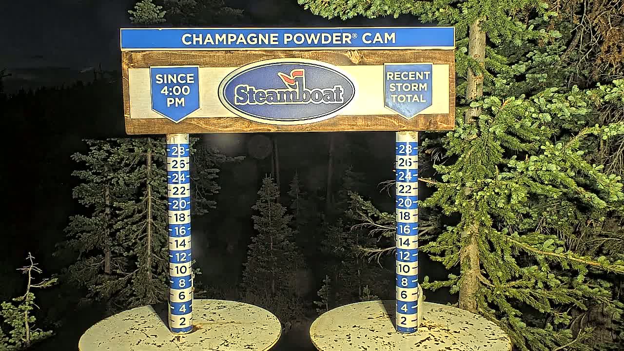 Steamboat Springs Sunshine Peak & Champagne Powder Live Cam - Steamboat Springs, Routt County, Colorado, USA