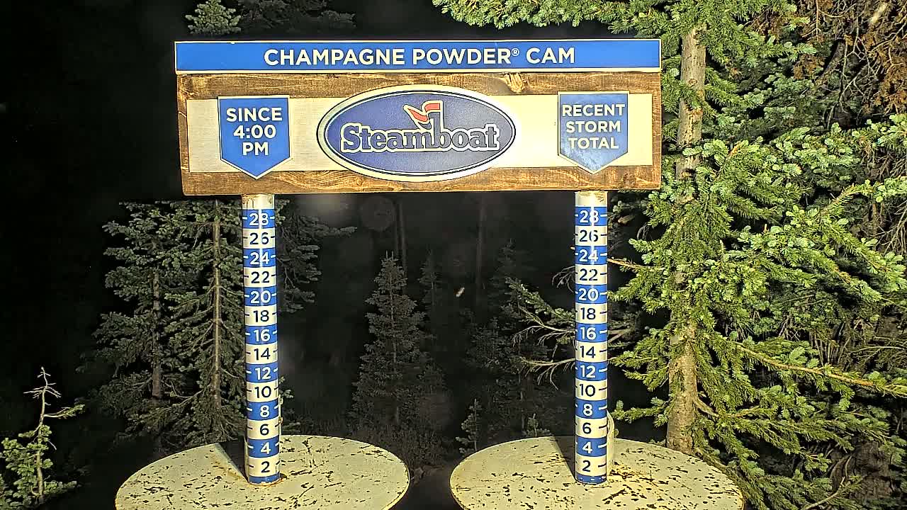 Steamboat Springs Sunshine Peak & Champagne Powder Live Cam - Steamboat Springs, Routt County, Colorado, USA