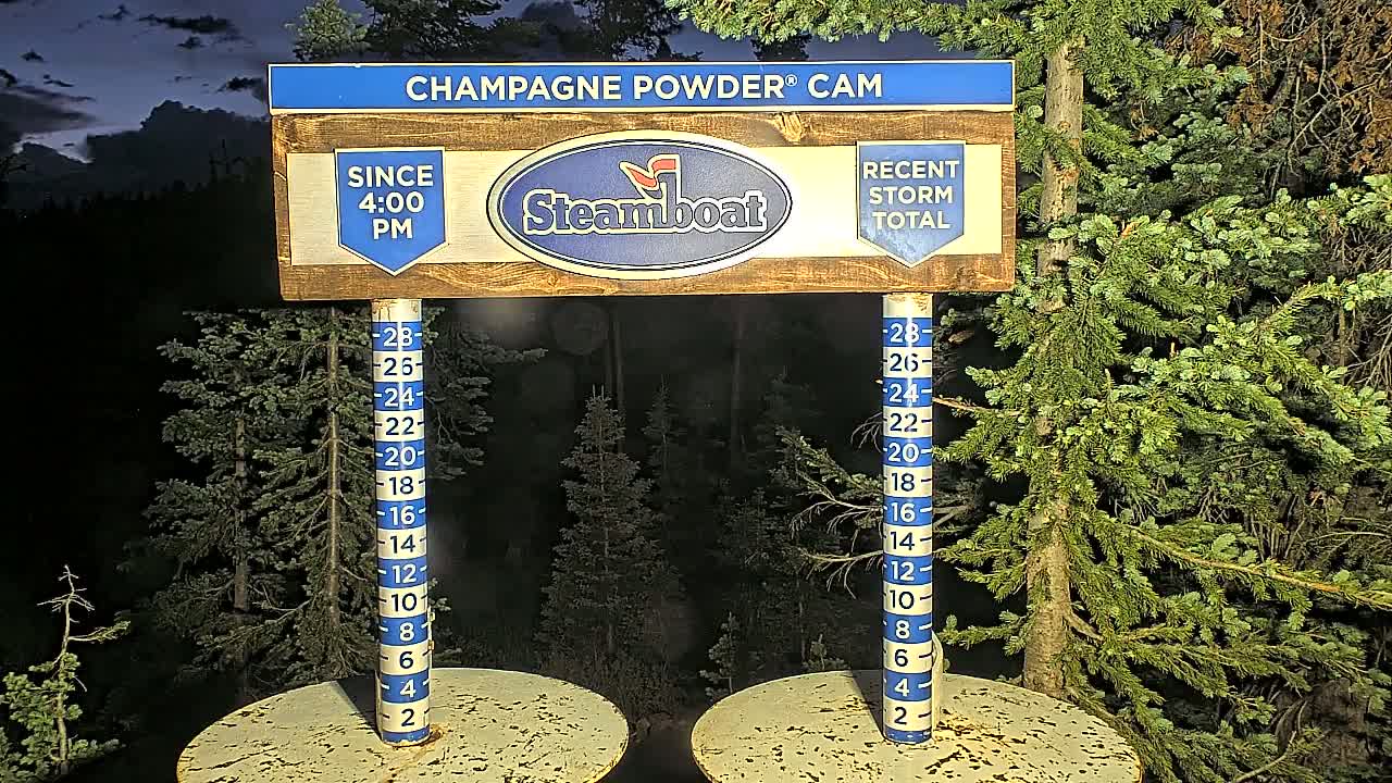 Steamboat Springs Sunshine Peak & Champagne Powder Live Cam - Steamboat Springs, Routt County, Colorado, USA